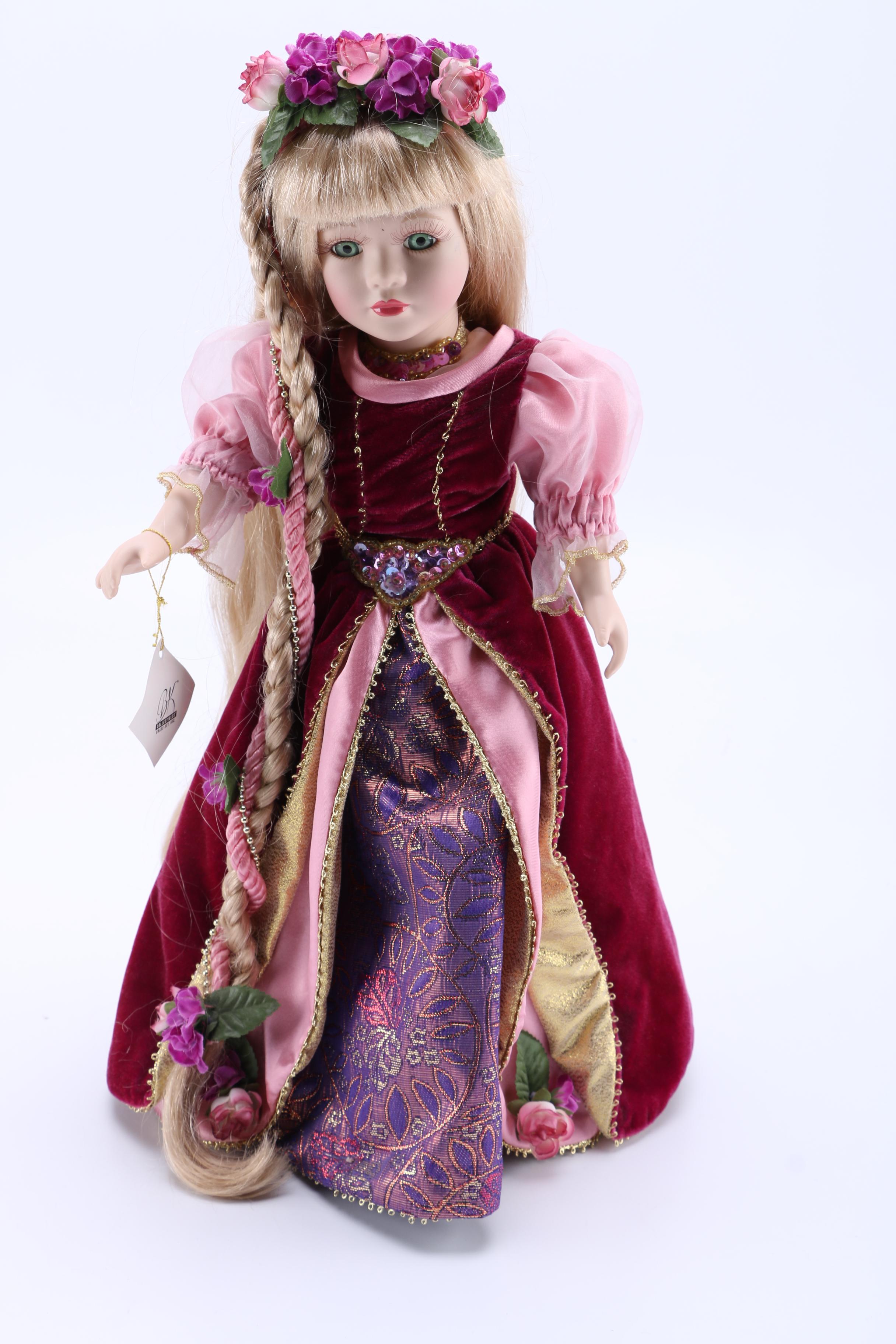 Porcelain Collector Dolls Including a Bo Peep, Rapunzel and More