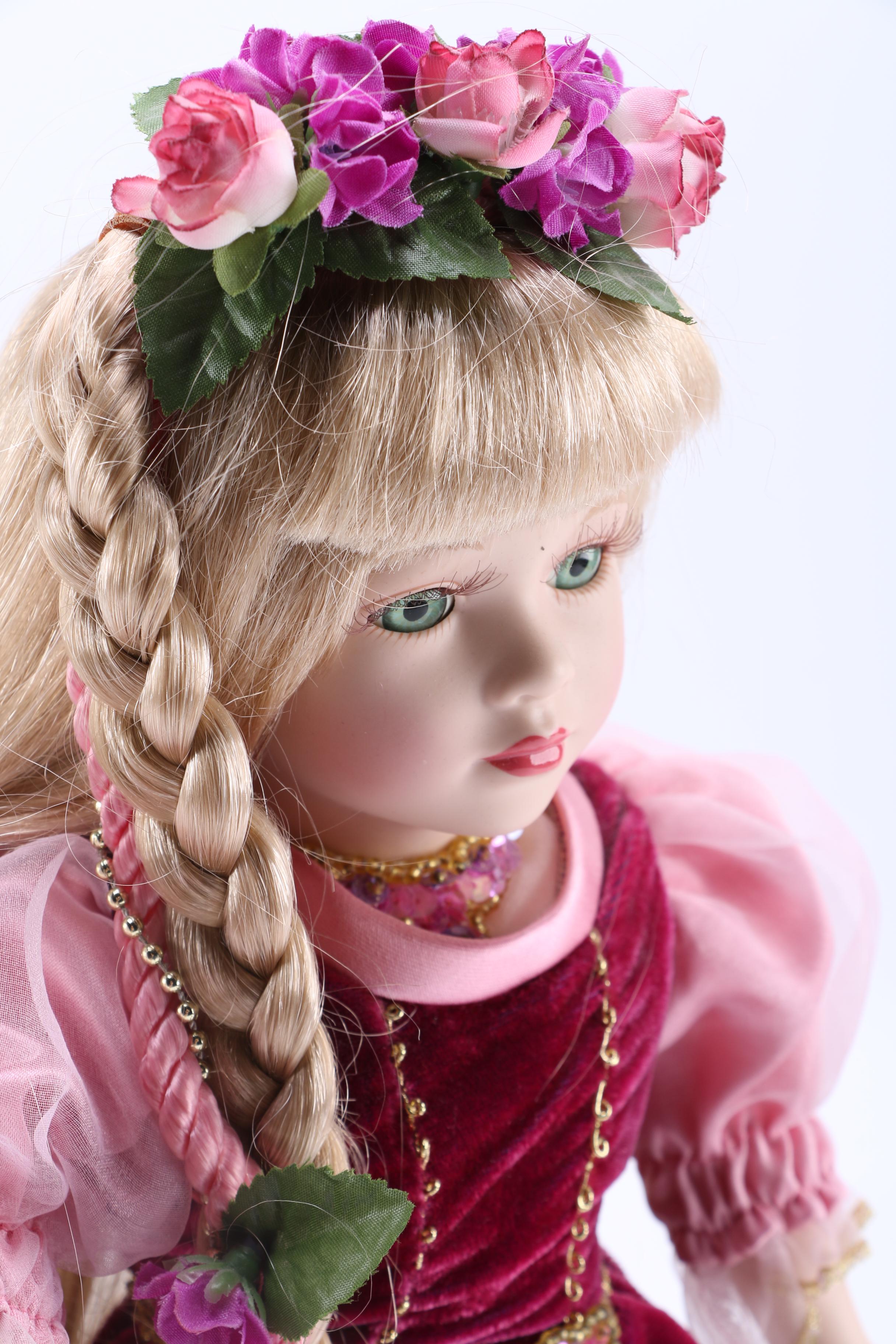 Porcelain Collector Dolls Including a Bo Peep, Rapunzel and More