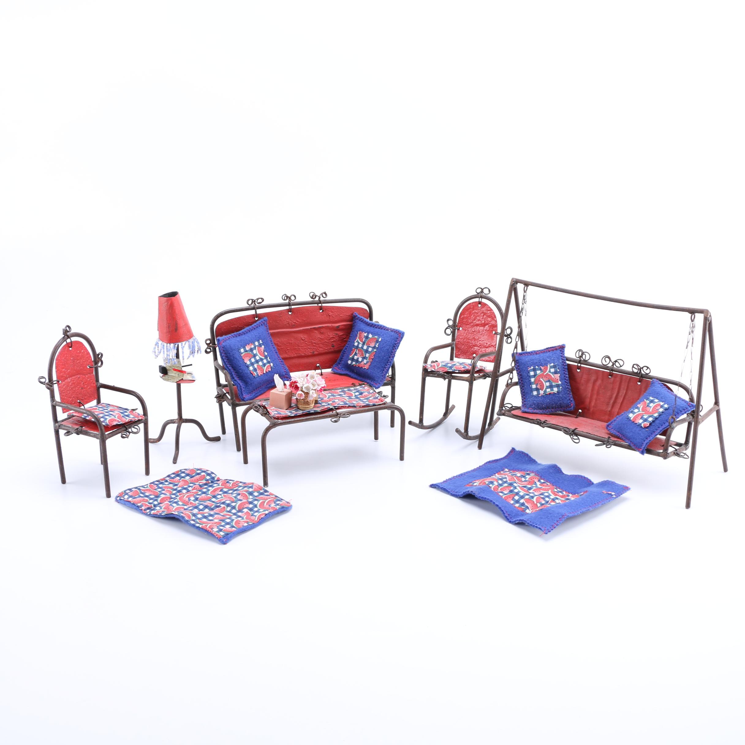 Intricate Metalwork Doll Furniture With Detailed Accesories