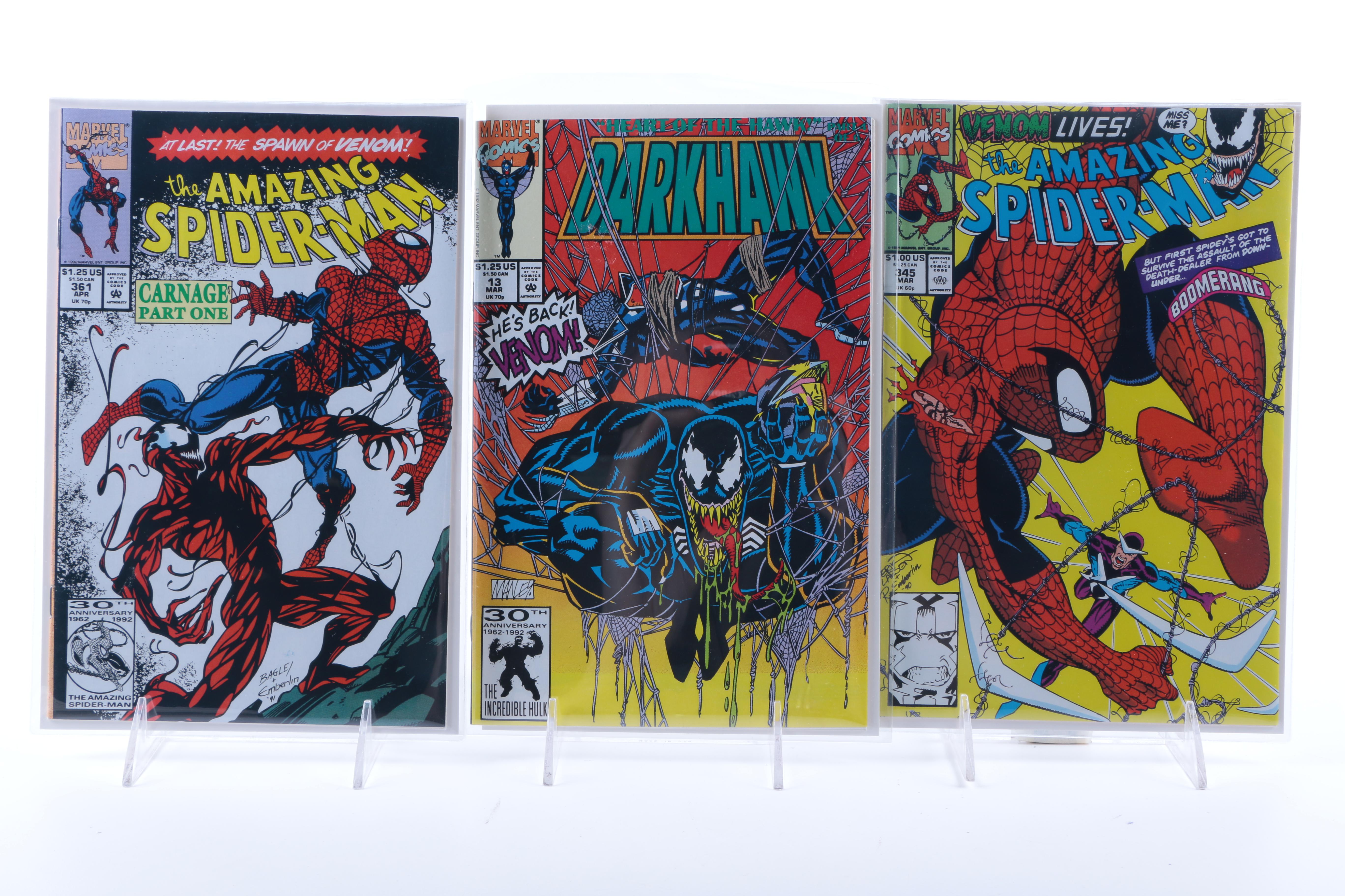 Marvel Comics Featuring First Appearance of Venom Symbiote Suit and First Carnage Appearance