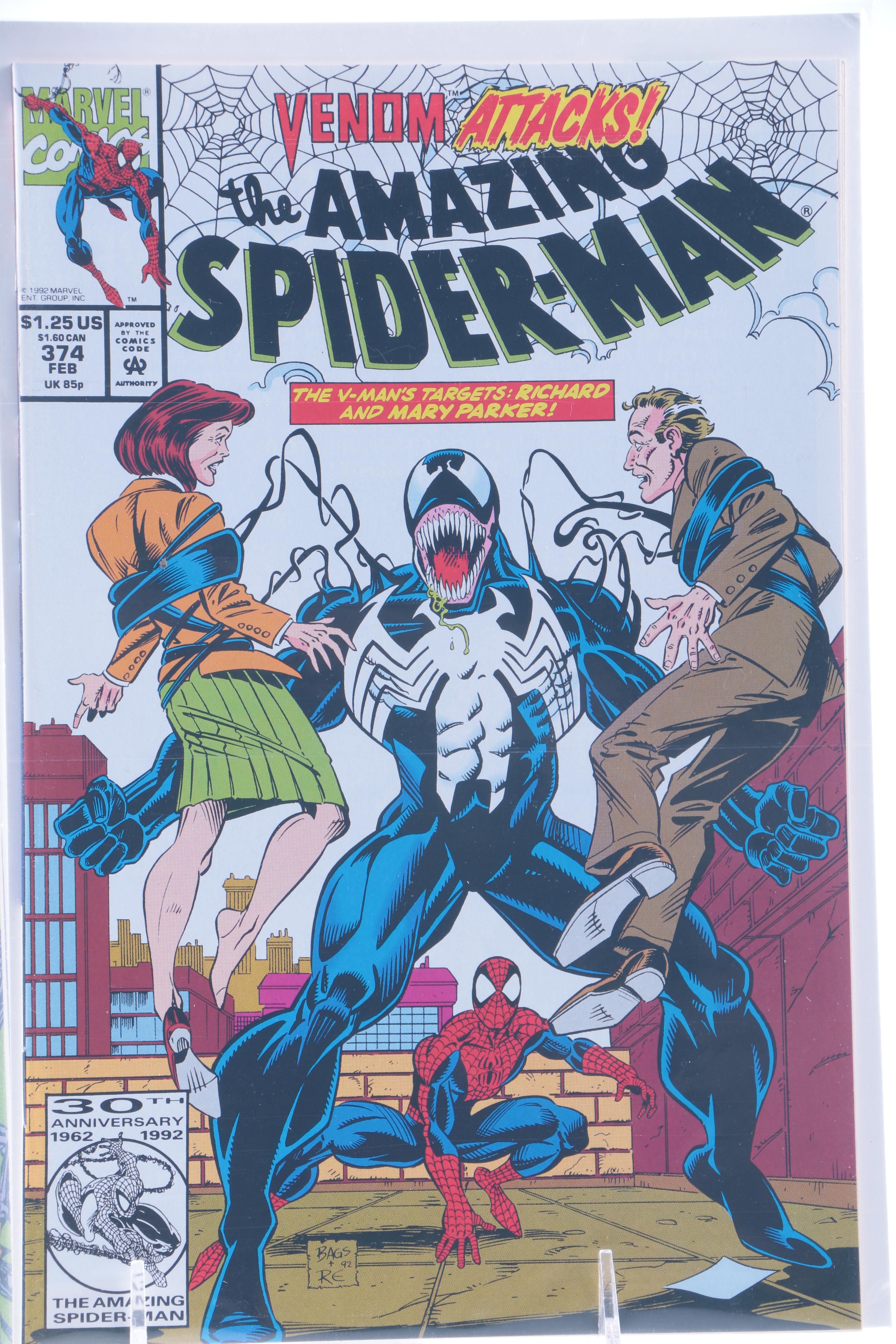 Marvel Comics Featuring First Appearance of Venom Symbiote Suit and First Carnage Appearance