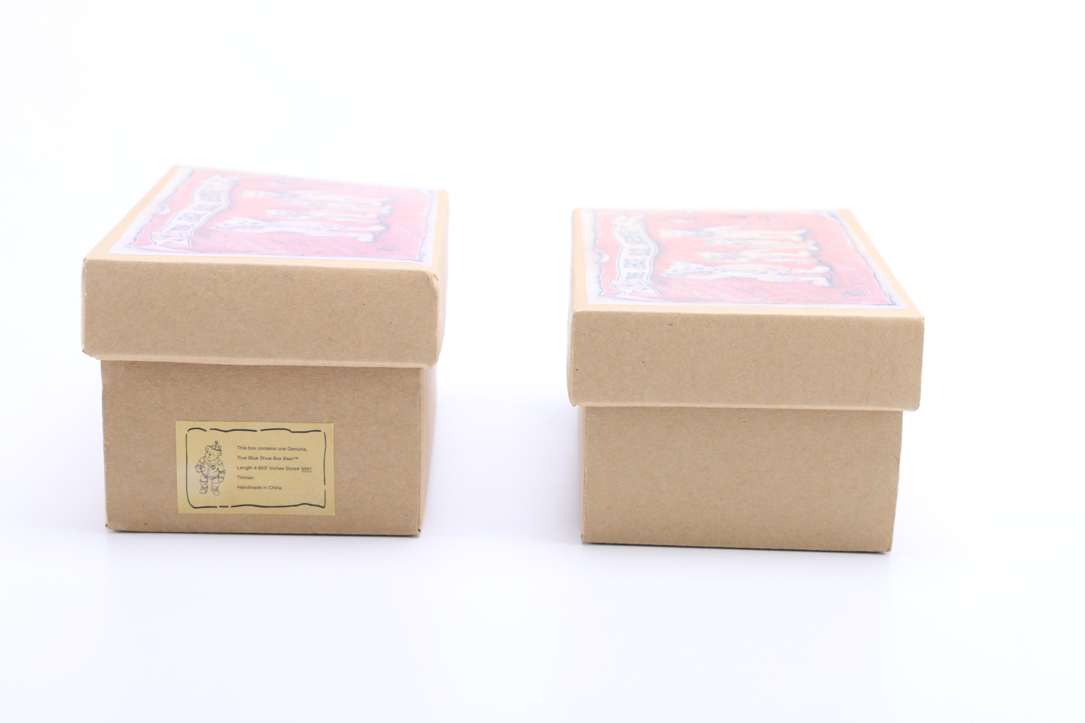Two Shoe Box Bears Figurines