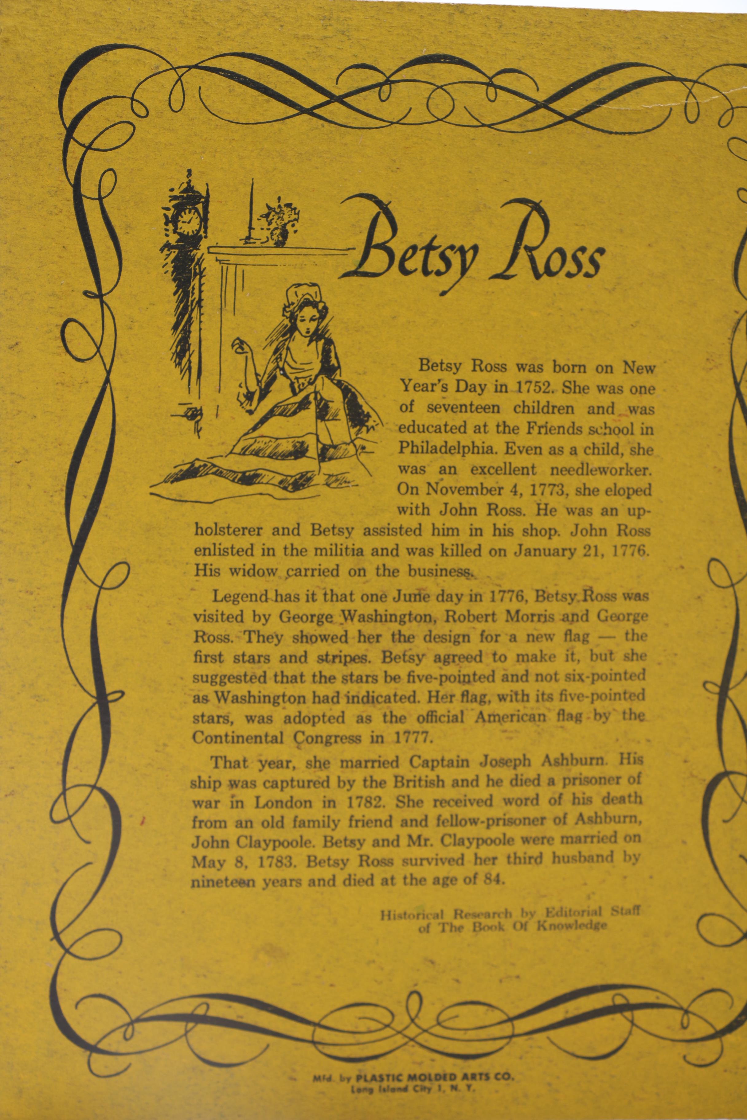 "Album of Americana" Betsy Ross and Mary Todd Lincoln Dolls