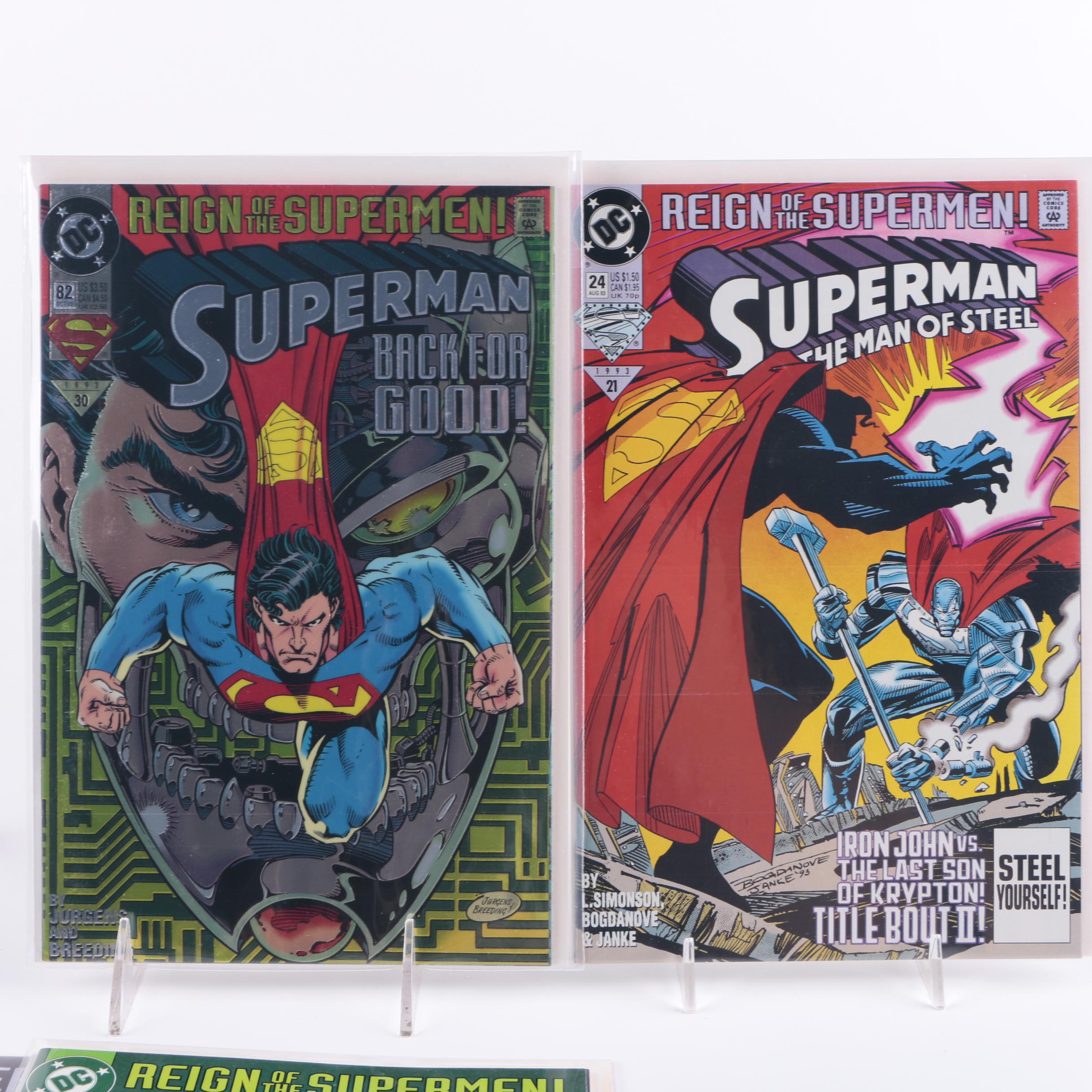 Assorted Modern Age Superman Comics Featuring "Death of Superman"