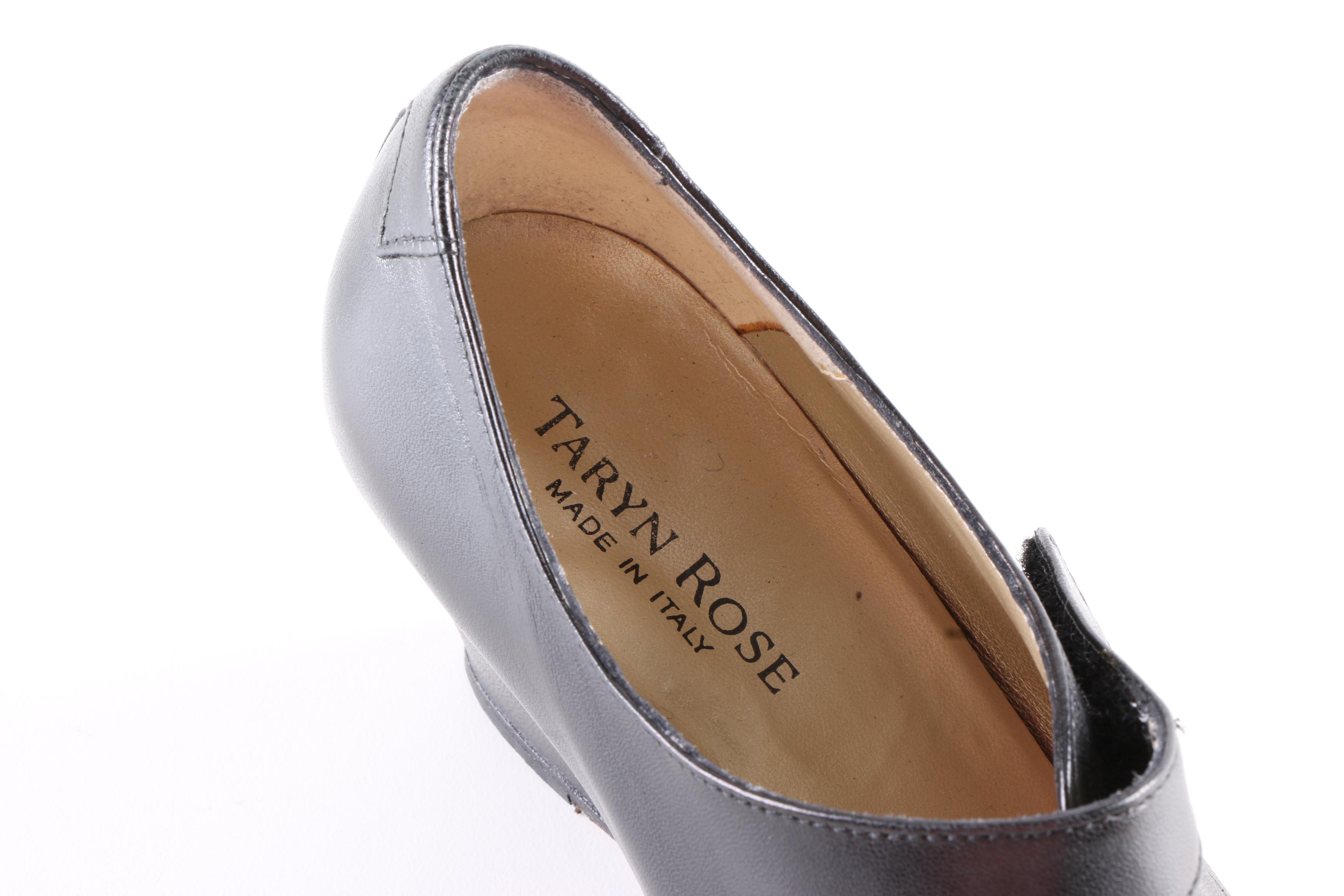 Taryn Rose Black Leather Mary Jane Shoes