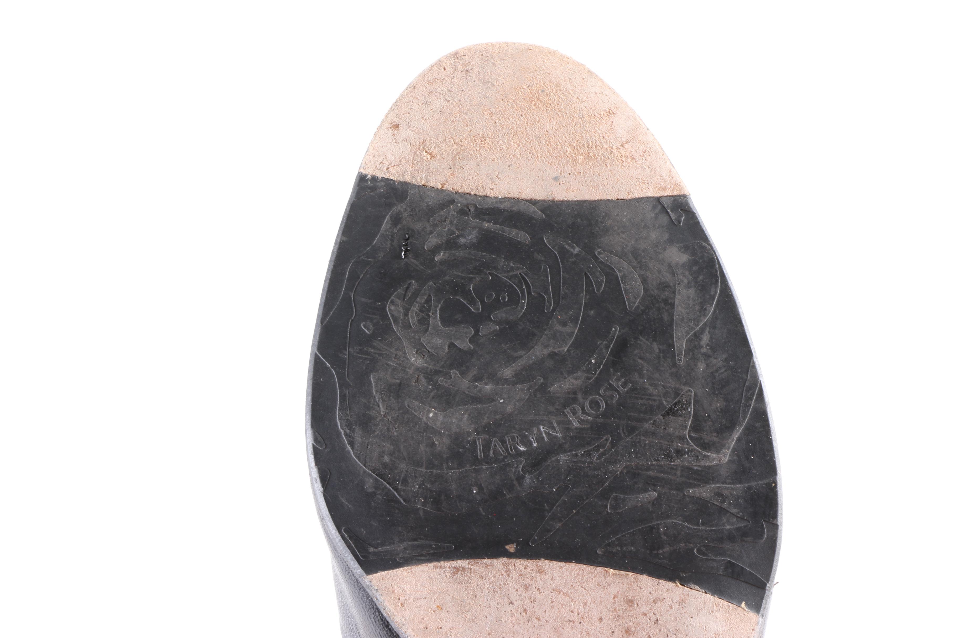 Taryn Rose Black Leather Mary Jane Shoes