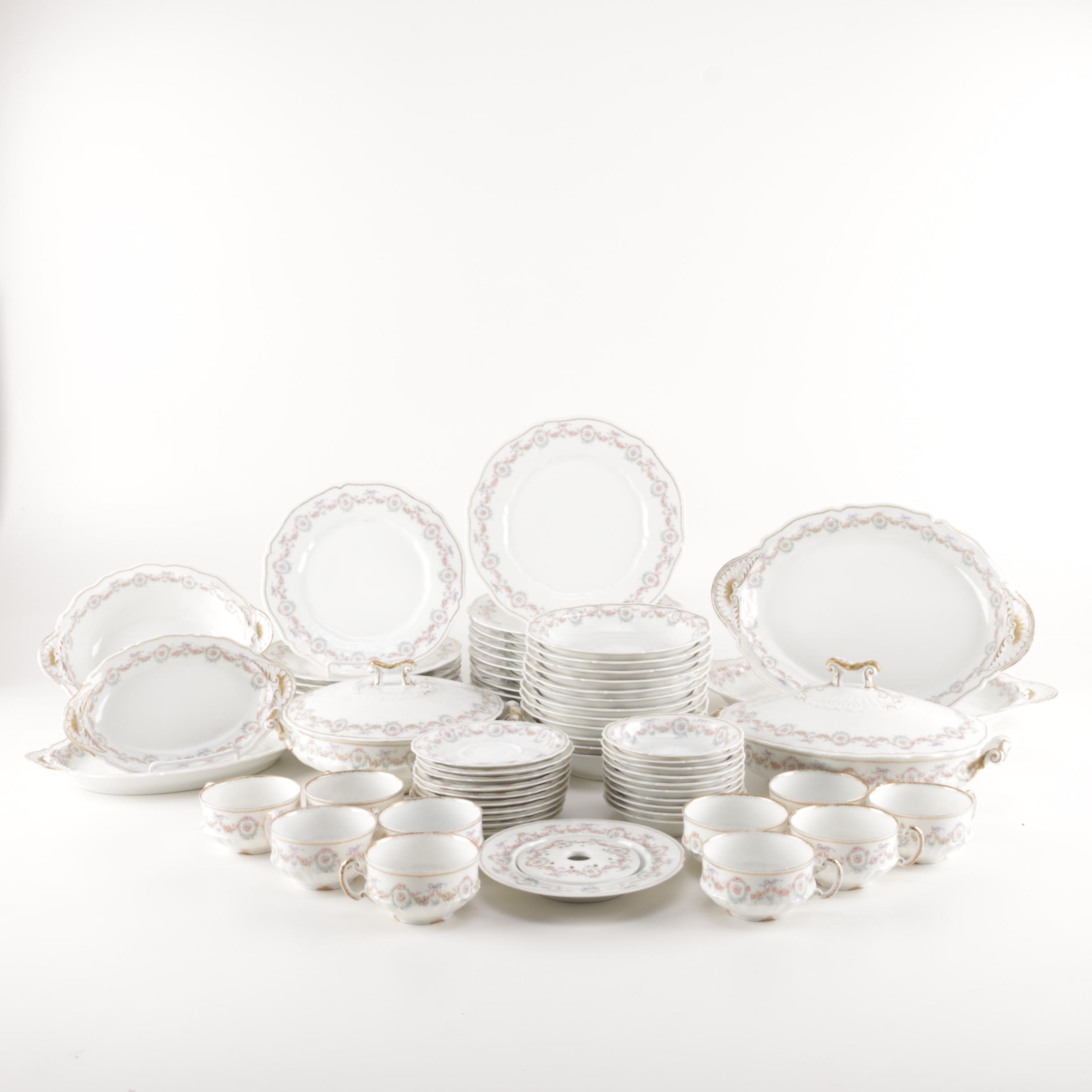 Generous Set of Théodore Haviland Limoges Porcelain Tableware