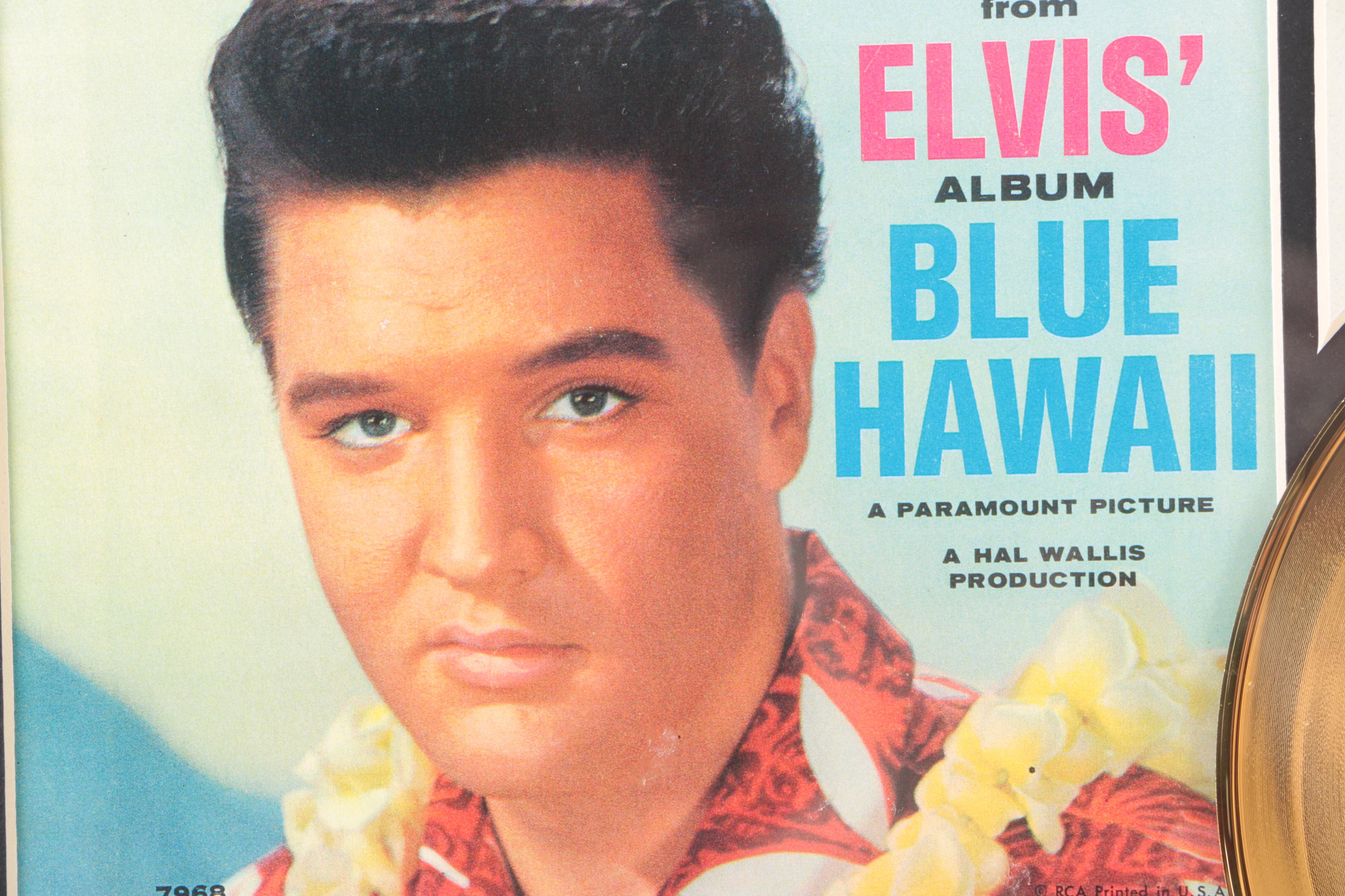 Framed 24K Gold-Plated Elvis Presley 45 rpm Record