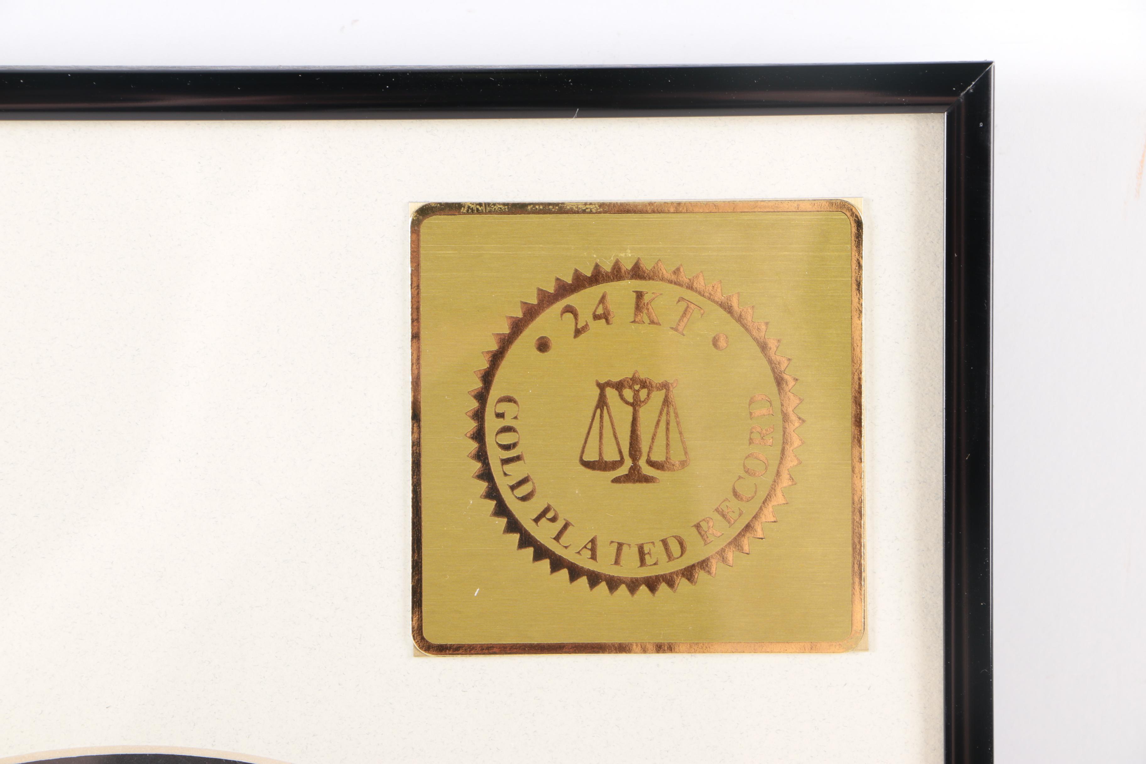 Framed 24K Gold-Plated Elvis Presley 45 rpm Record