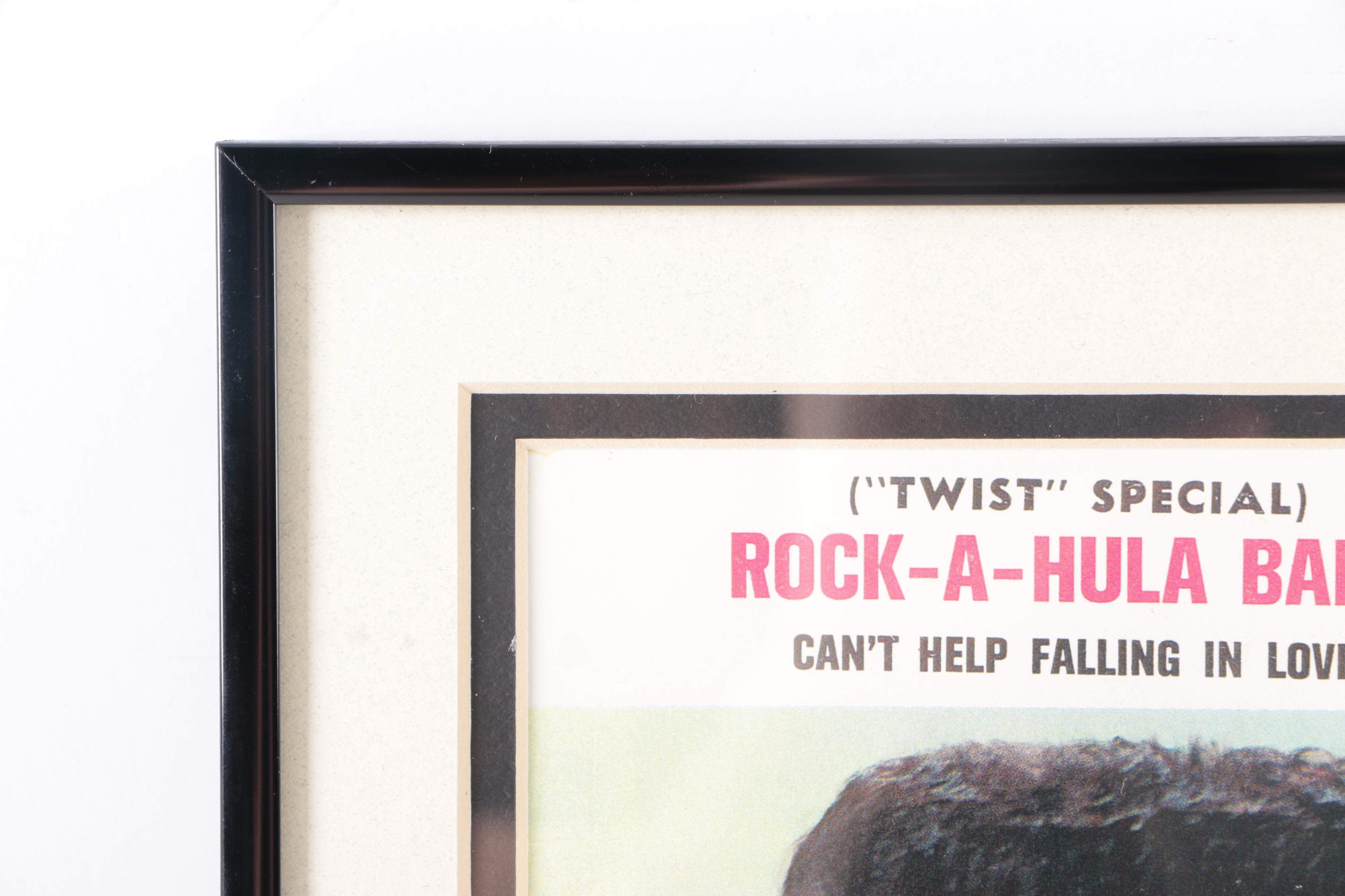 Framed 24K Gold-Plated Elvis Presley 45 rpm Record