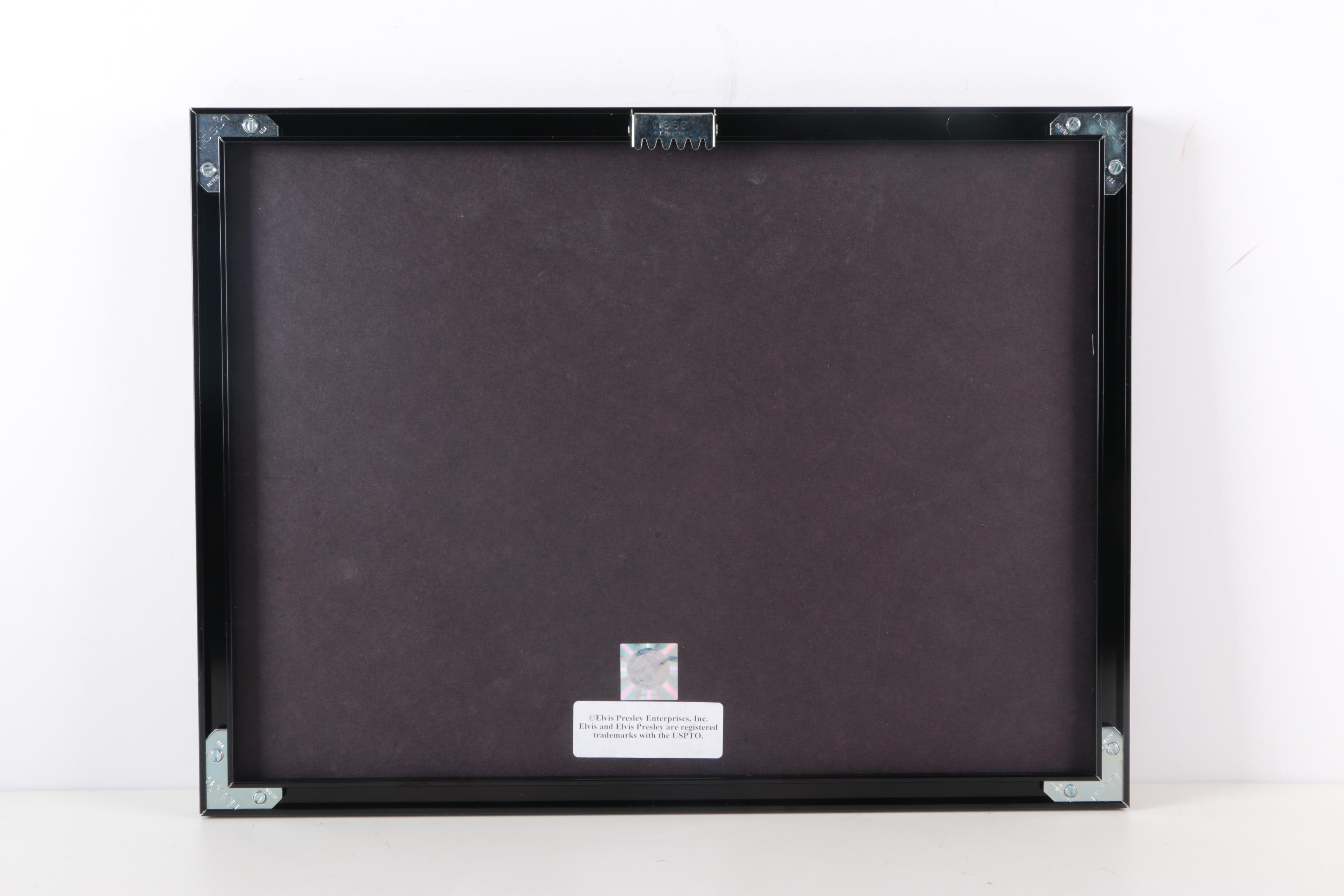 Framed 24K Gold-Plated Elvis Presley 45 rpm Record