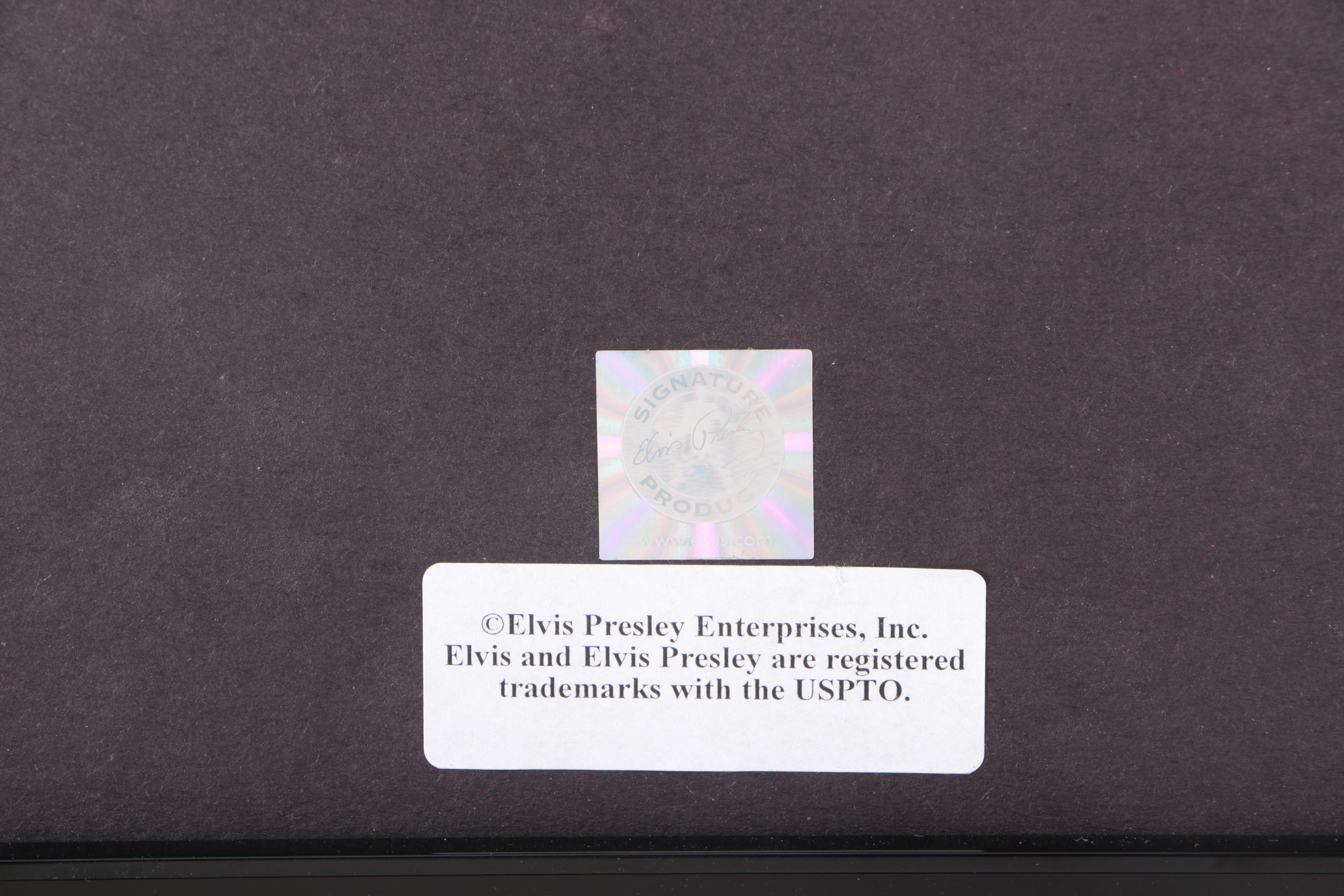 Framed 24K Gold-Plated Elvis Presley 45 rpm Record