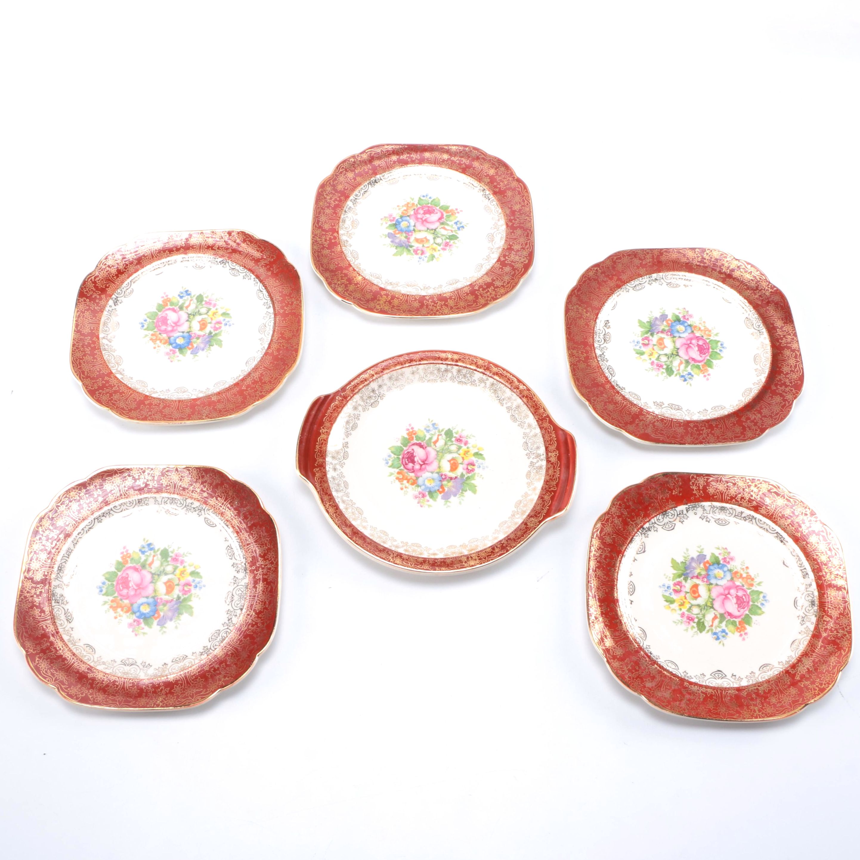 Mid Century 23K Gold Trimmed Salem "Symphony" China Plates