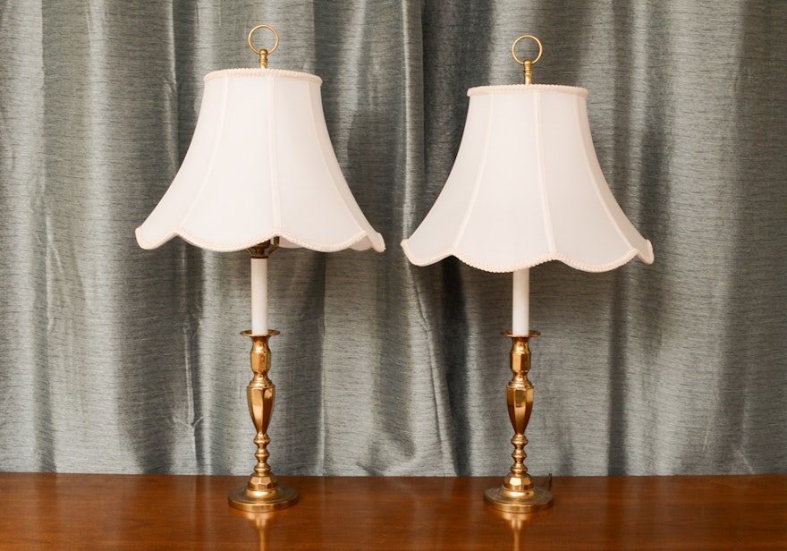 Pair of Brass Table Lamps