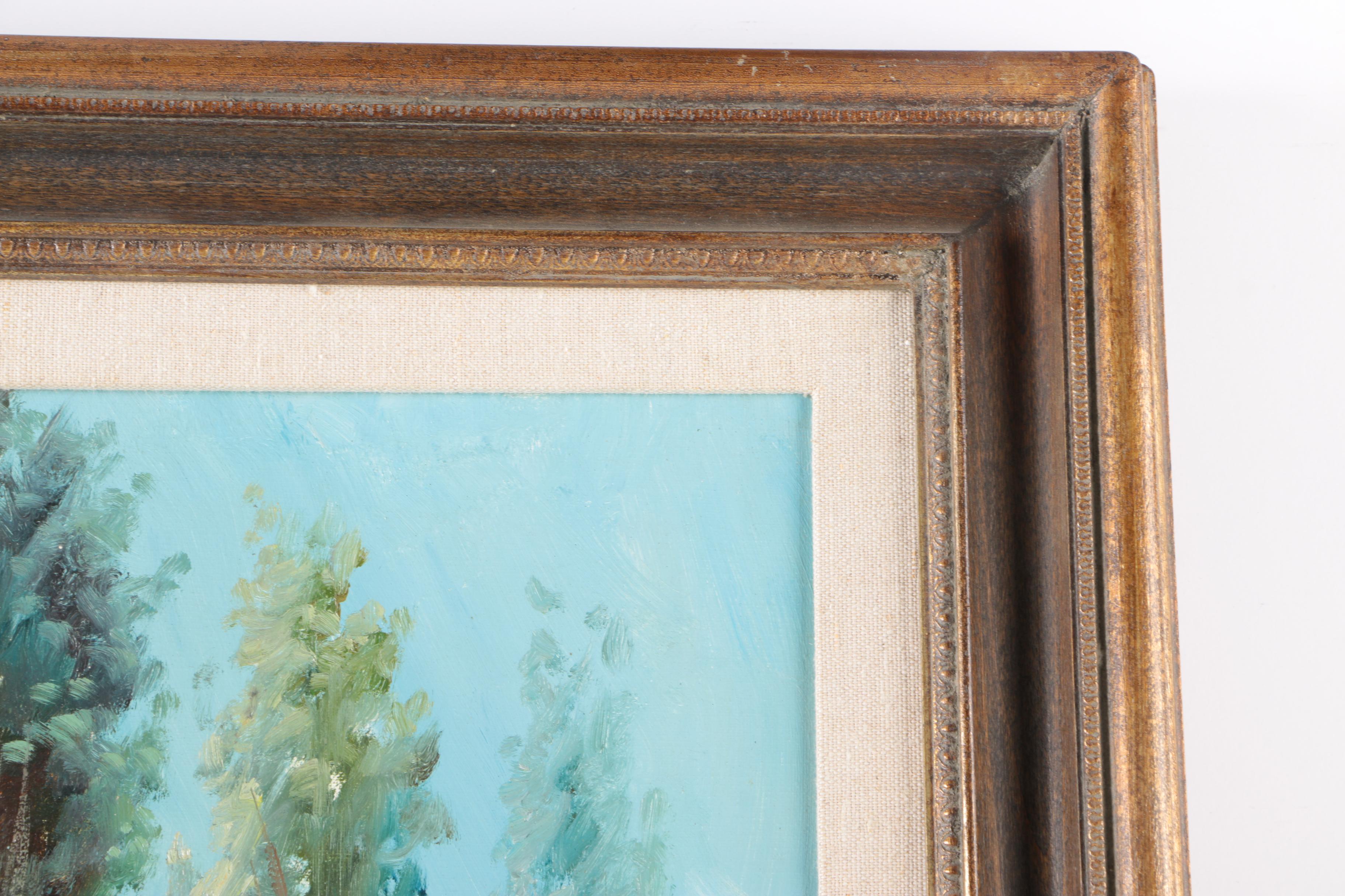 Mas Roger Oil Painting on Canvas Town Landscape