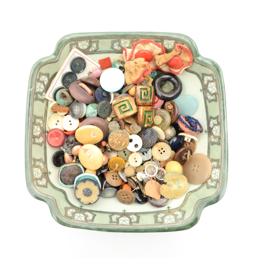 Vintage Bowl of Buttons