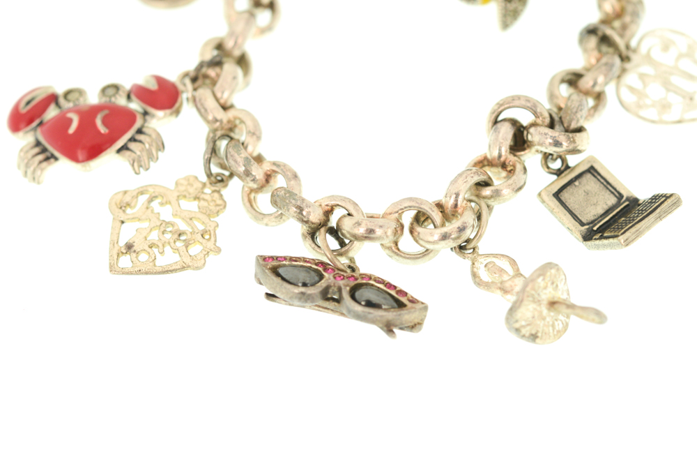 Sterling Silver Whimsical Charm Bracelet