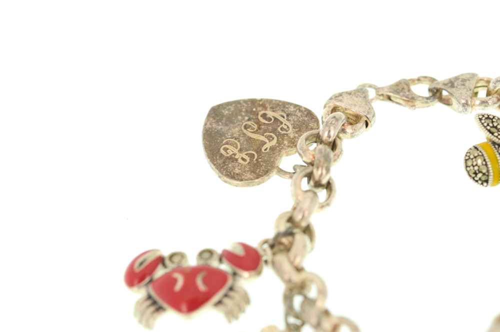 Sterling Silver Whimsical Charm Bracelet