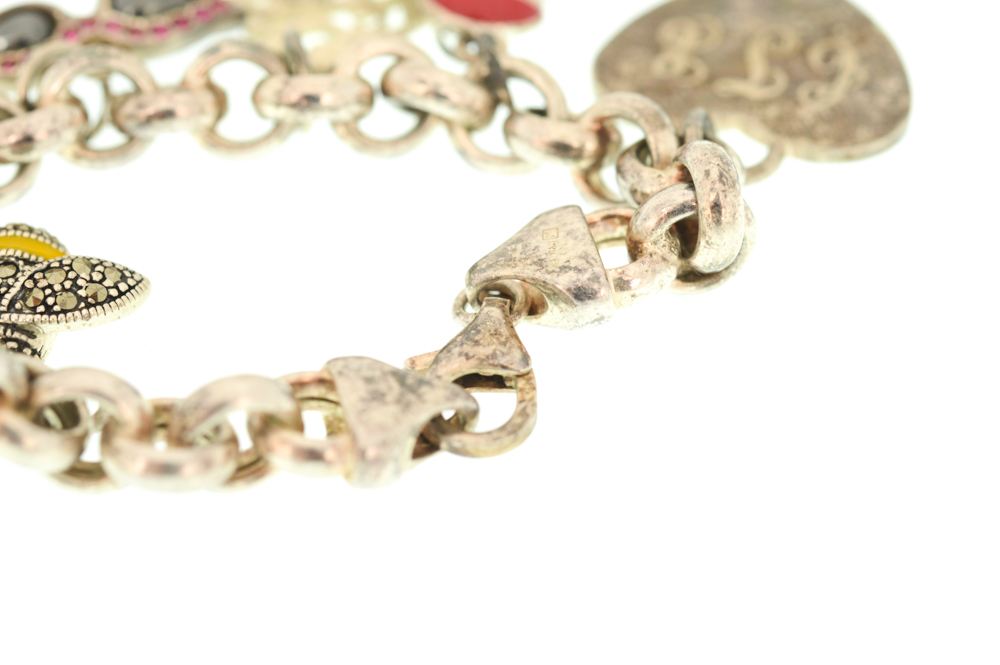 Sterling Silver Whimsical Charm Bracelet
