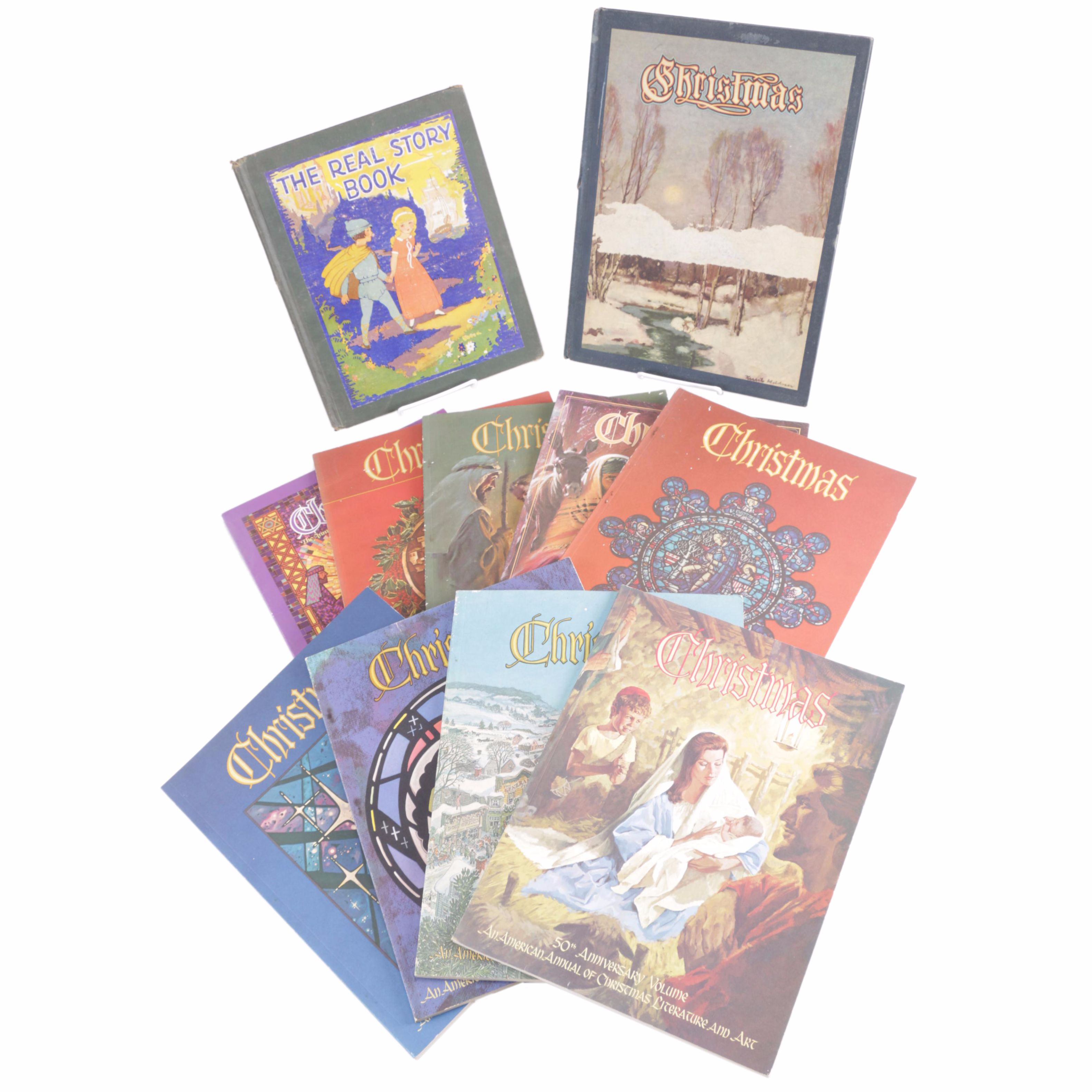 Vintage Picture Books Including "American Annual of Christmas" Volumes