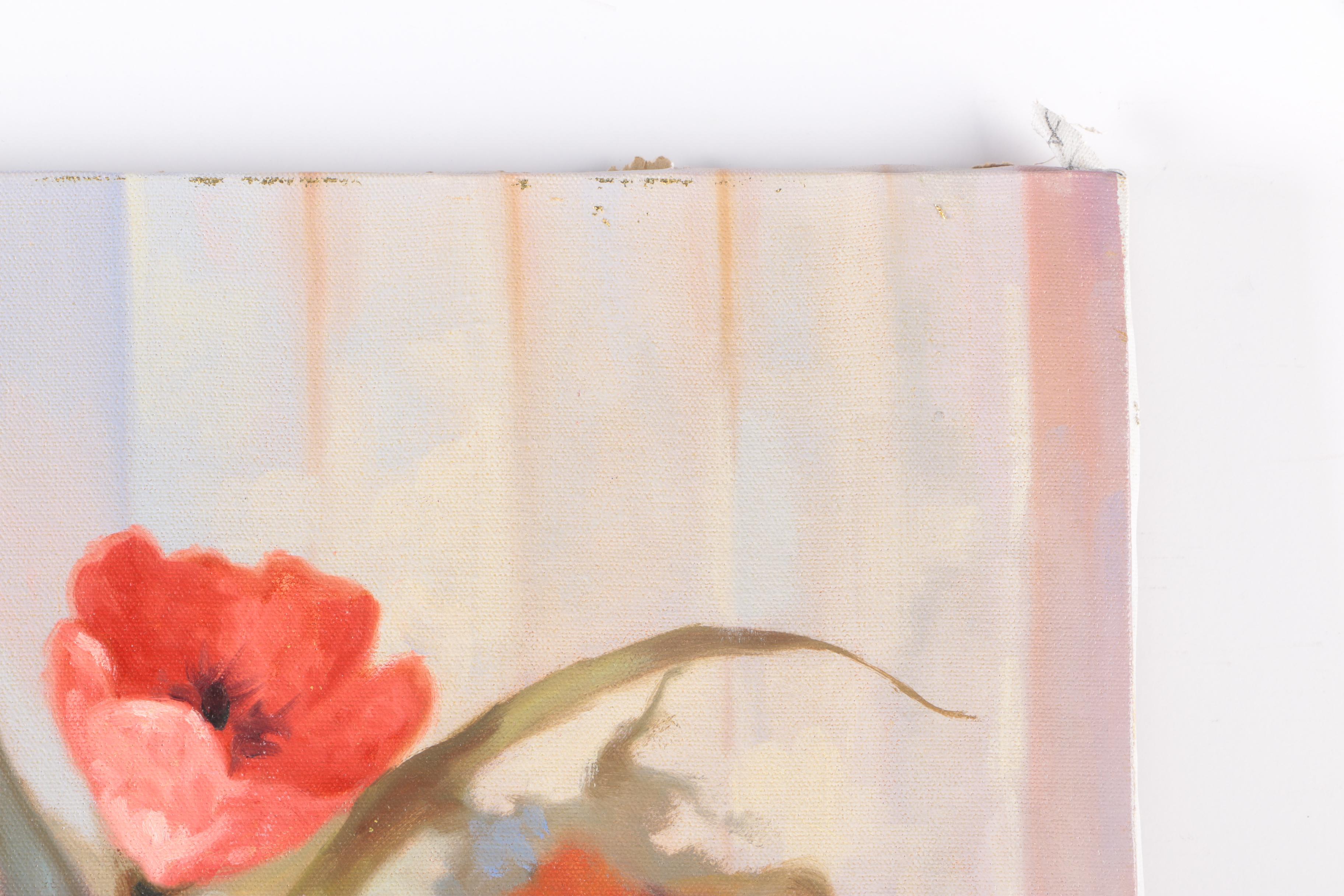 Lugano Candi Oil Painting on Canvas Floral Still Life with Fruit