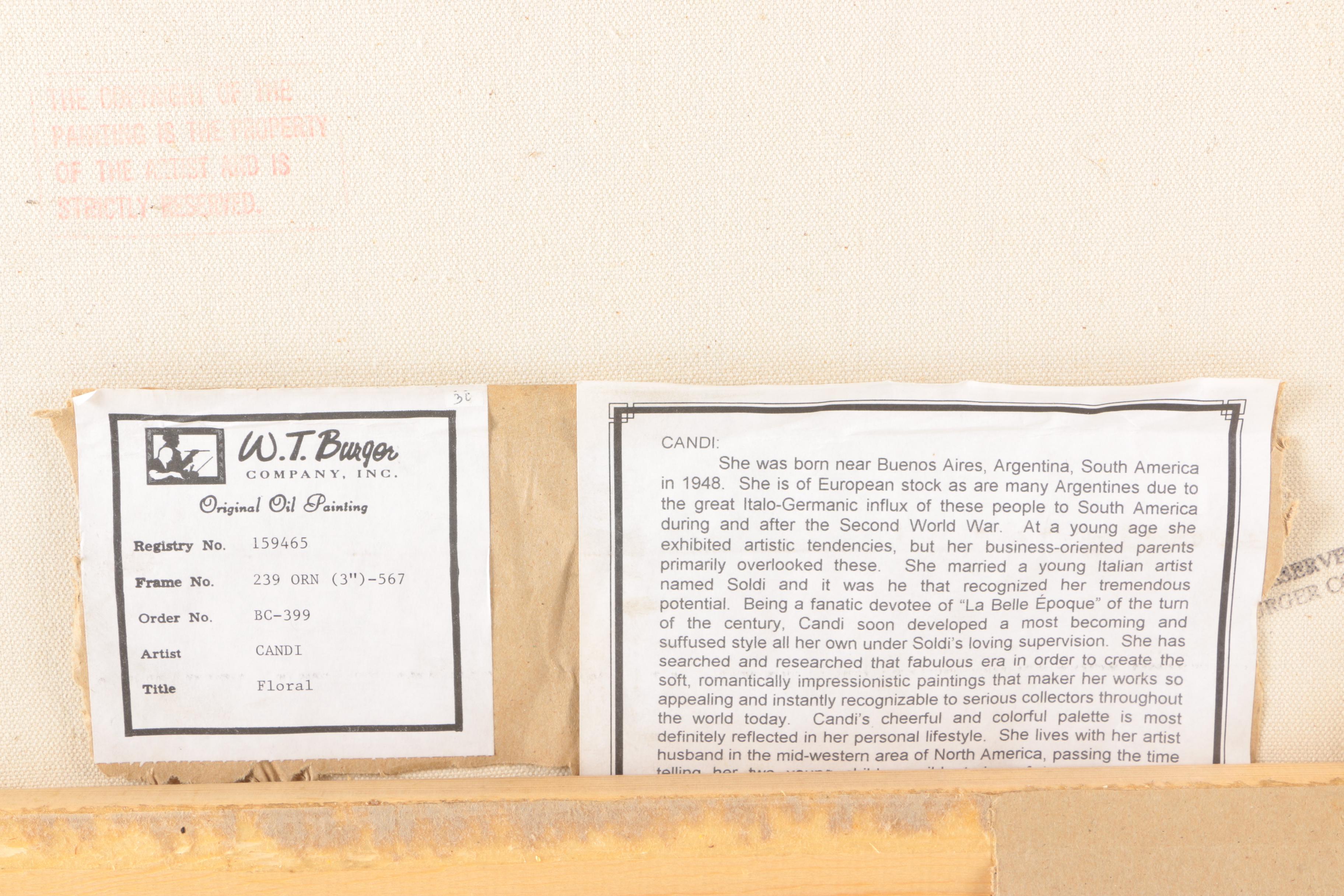 Lugano Candi Oil Painting on Canvas Floral Still Life with Fruit