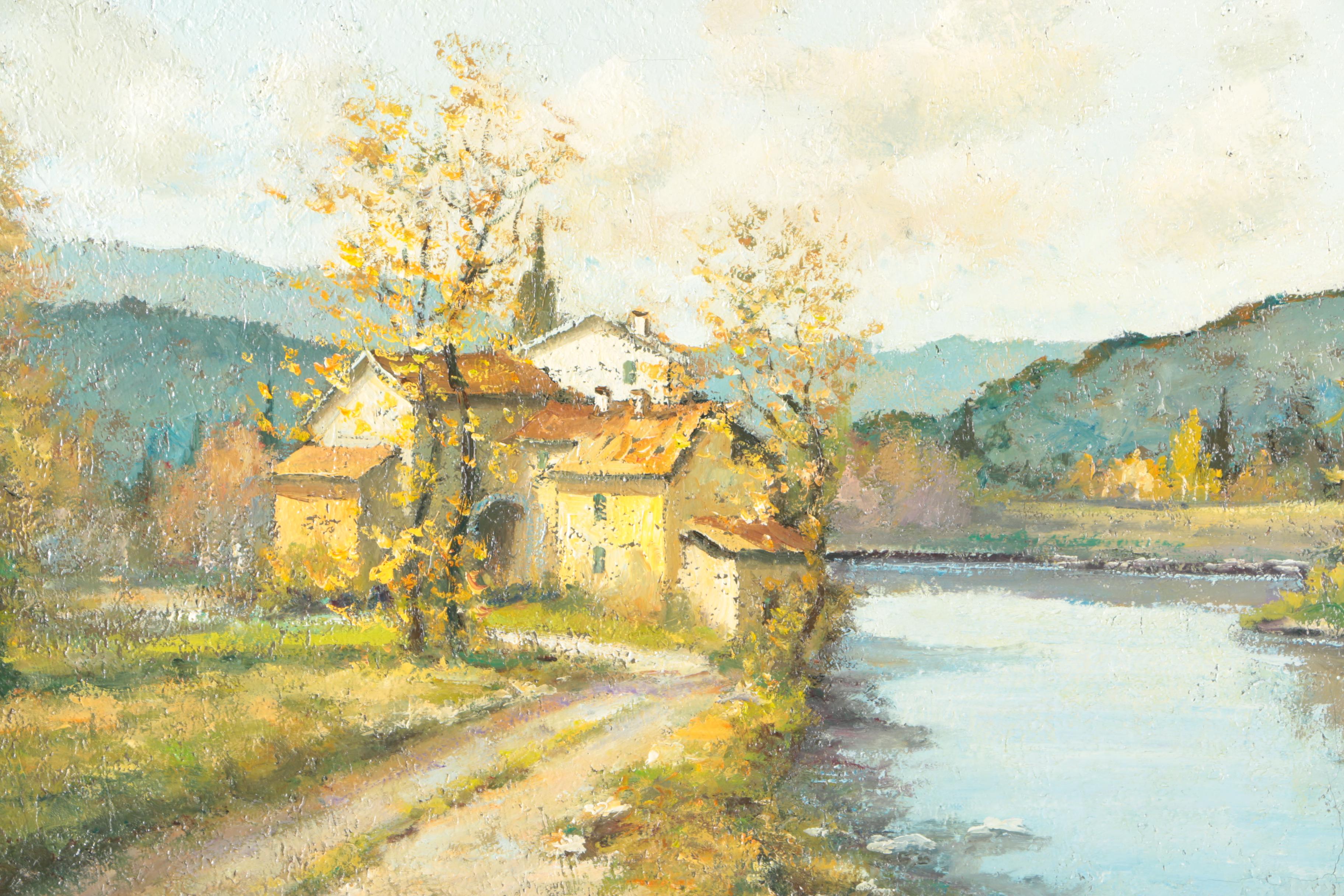 Cervellino Donato Oil Painting on Canvas Mountain Side Landscape