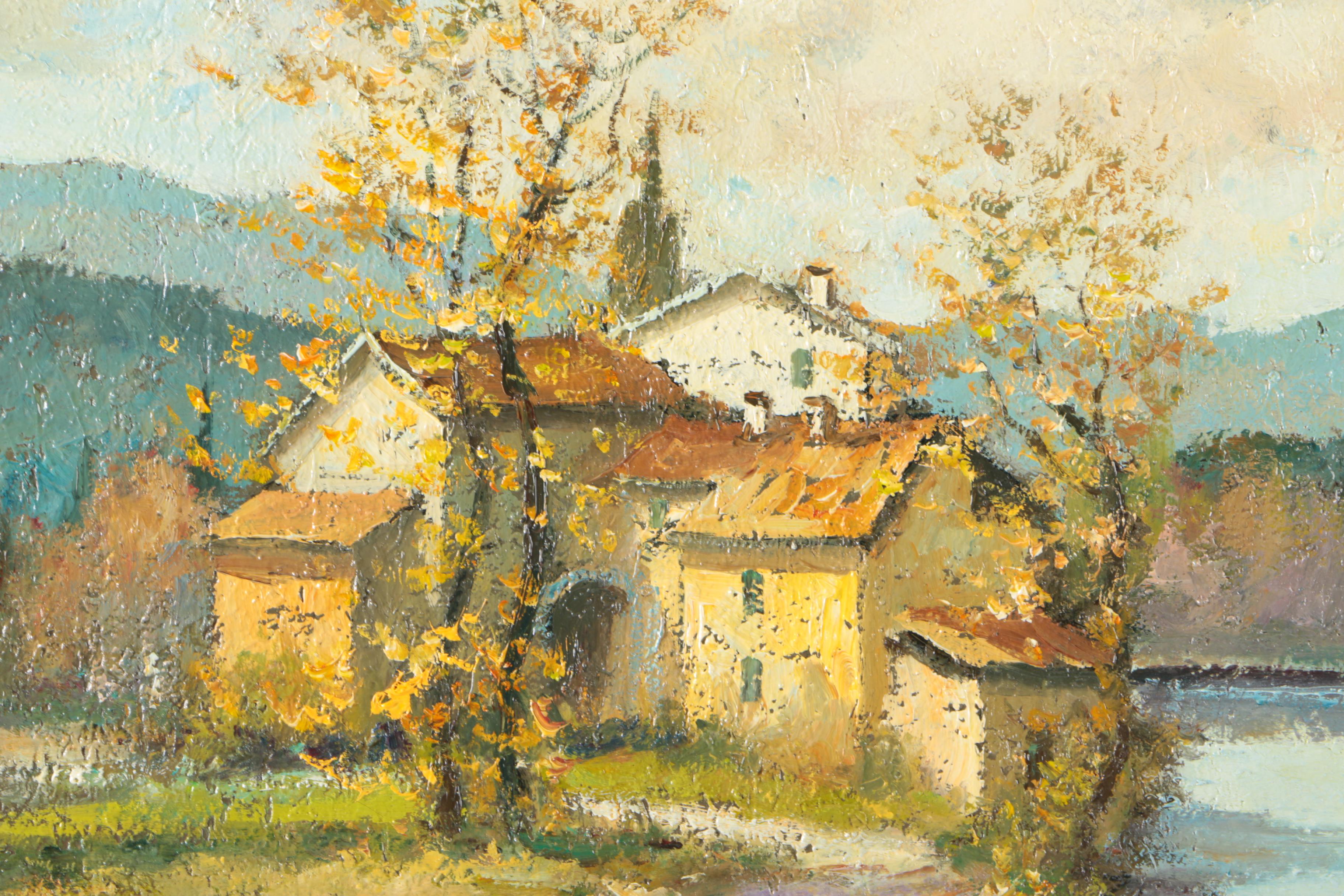 Cervellino Donato Oil Painting on Canvas Mountain Side Landscape