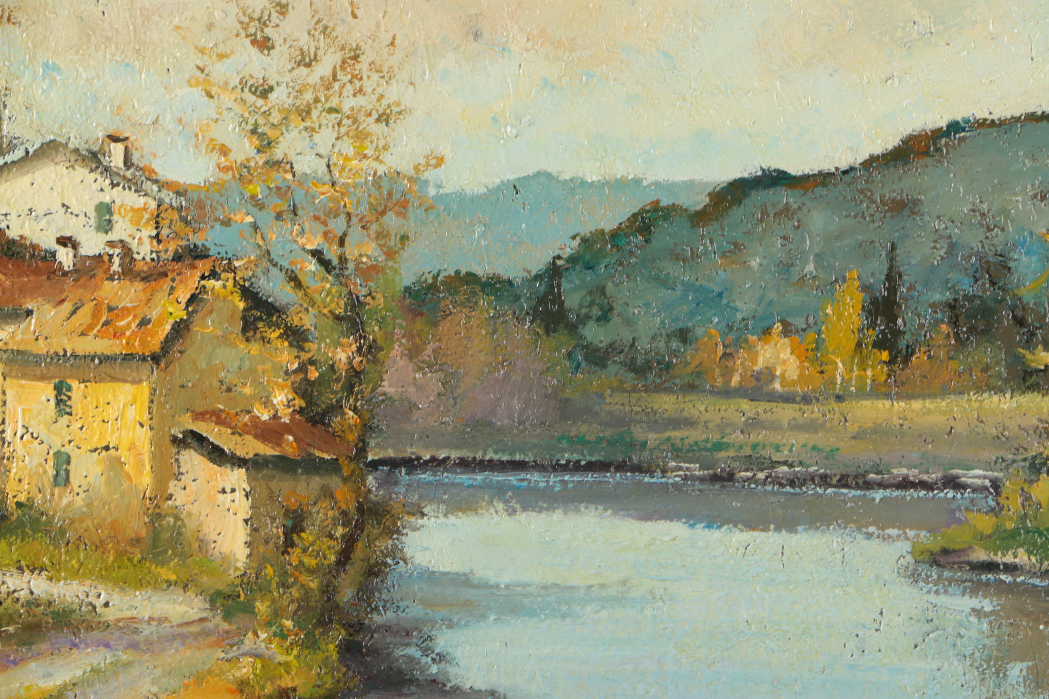 Cervellino Donato Oil Painting on Canvas Mountain Side Landscape