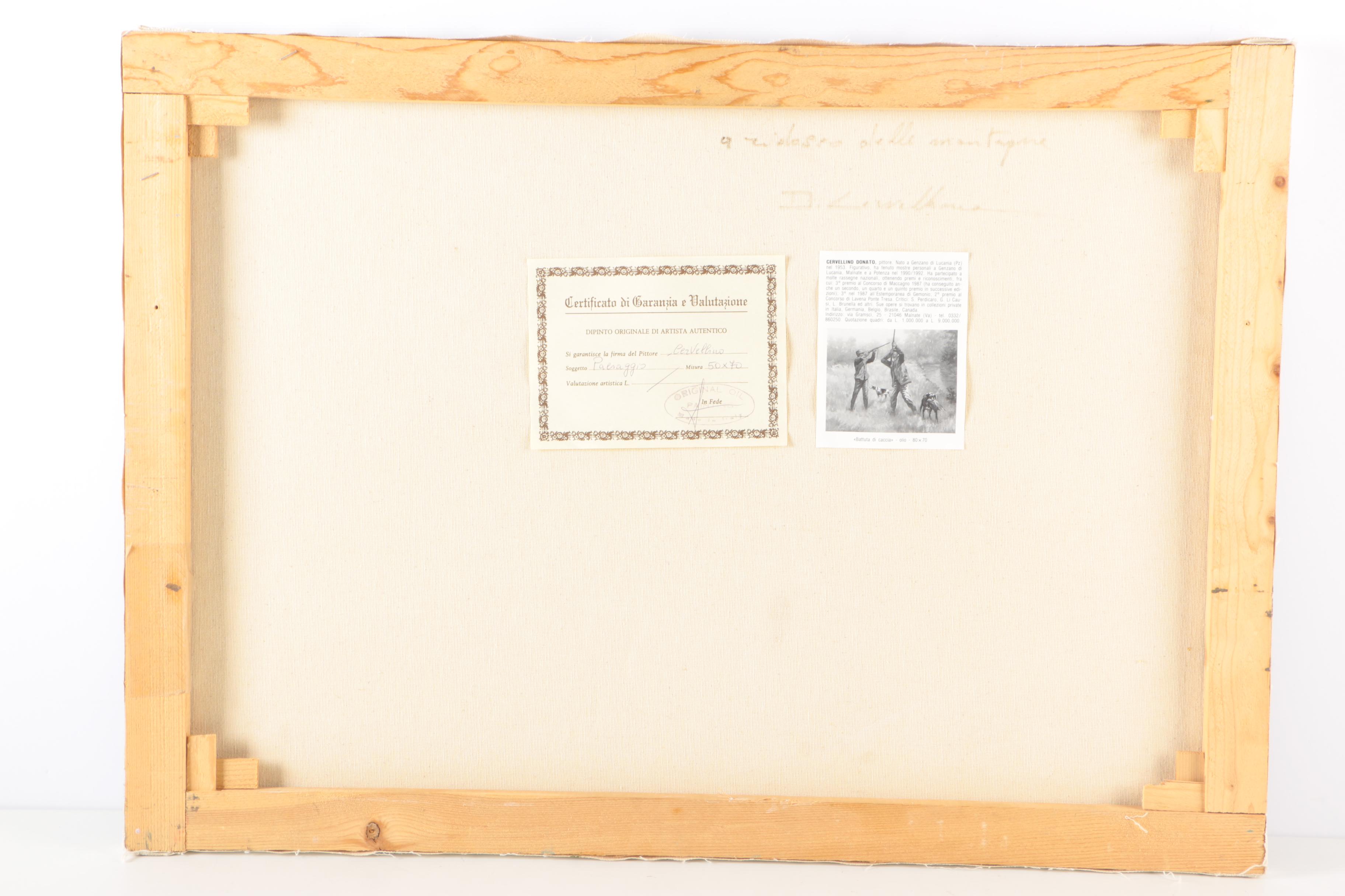 Cervellino Donato Oil Painting on Canvas Mountain Side Landscape