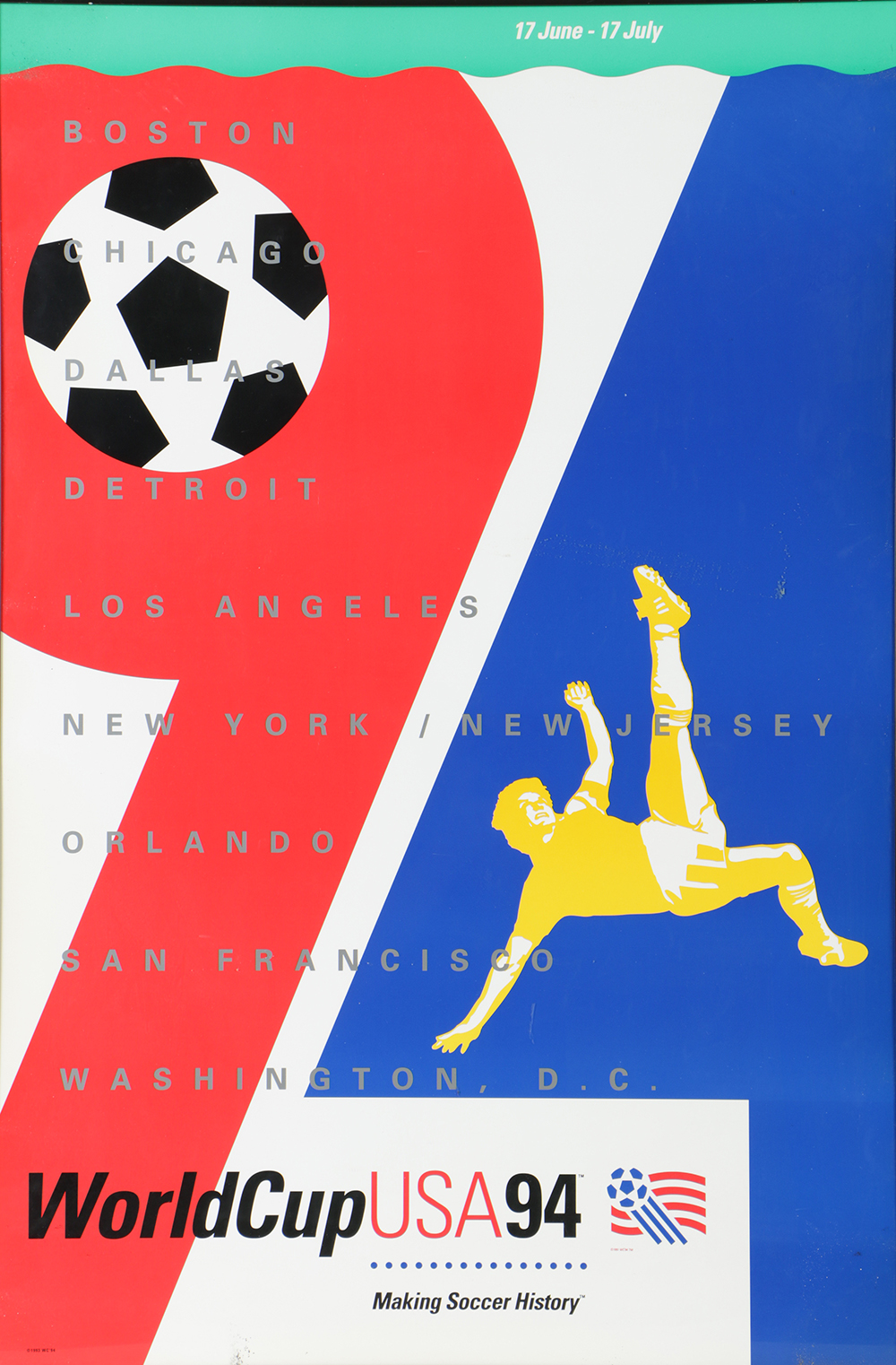 FIFA Serigraph on Paper Poster "World Cup USA '94"