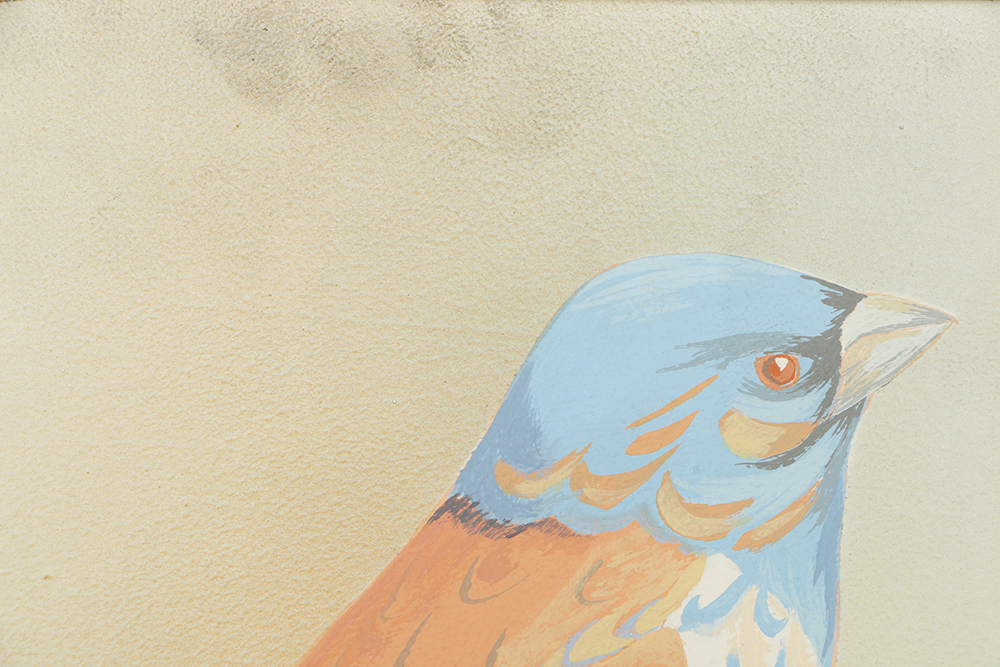 Alvena McCormick Acrylic Painting on Board of Pop Art Style Birds