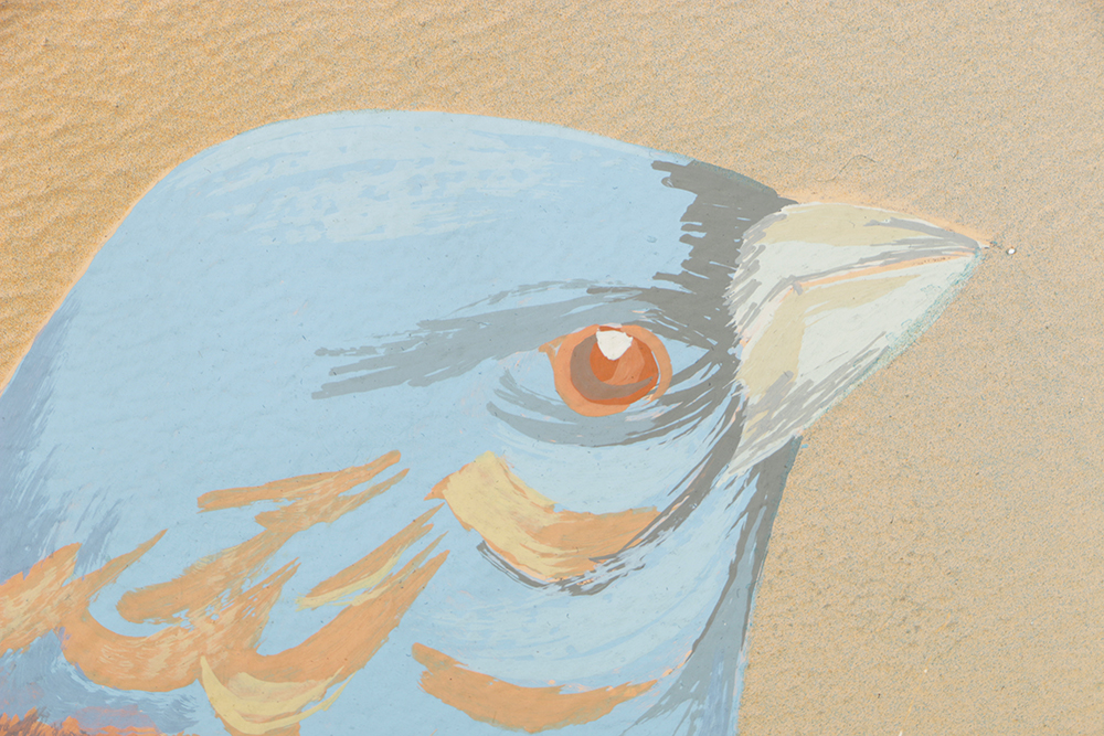 Alvena McCormick Acrylic Painting on Board of Pop Art Style Birds