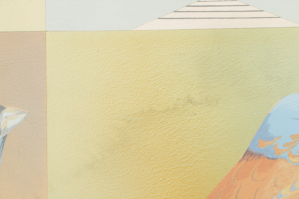 Alvena McCormick Acrylic Painting on Board of Pop Art Style Birds