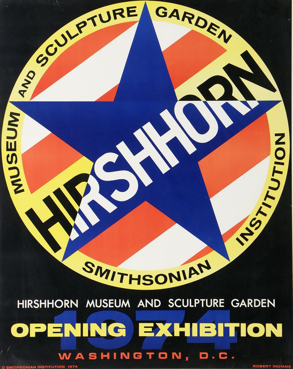 Robert Indiana Offset Lithograph Poster for the Hirshhorn Museum