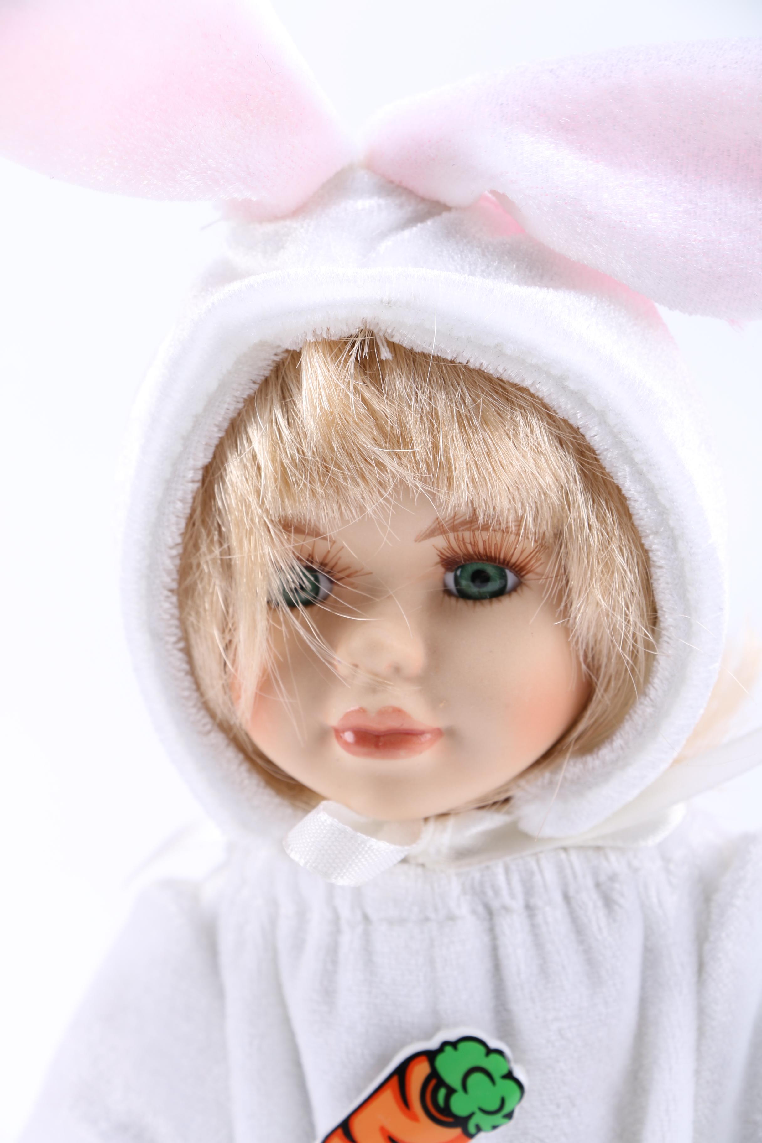 Easter Themed Dolls and Wagon