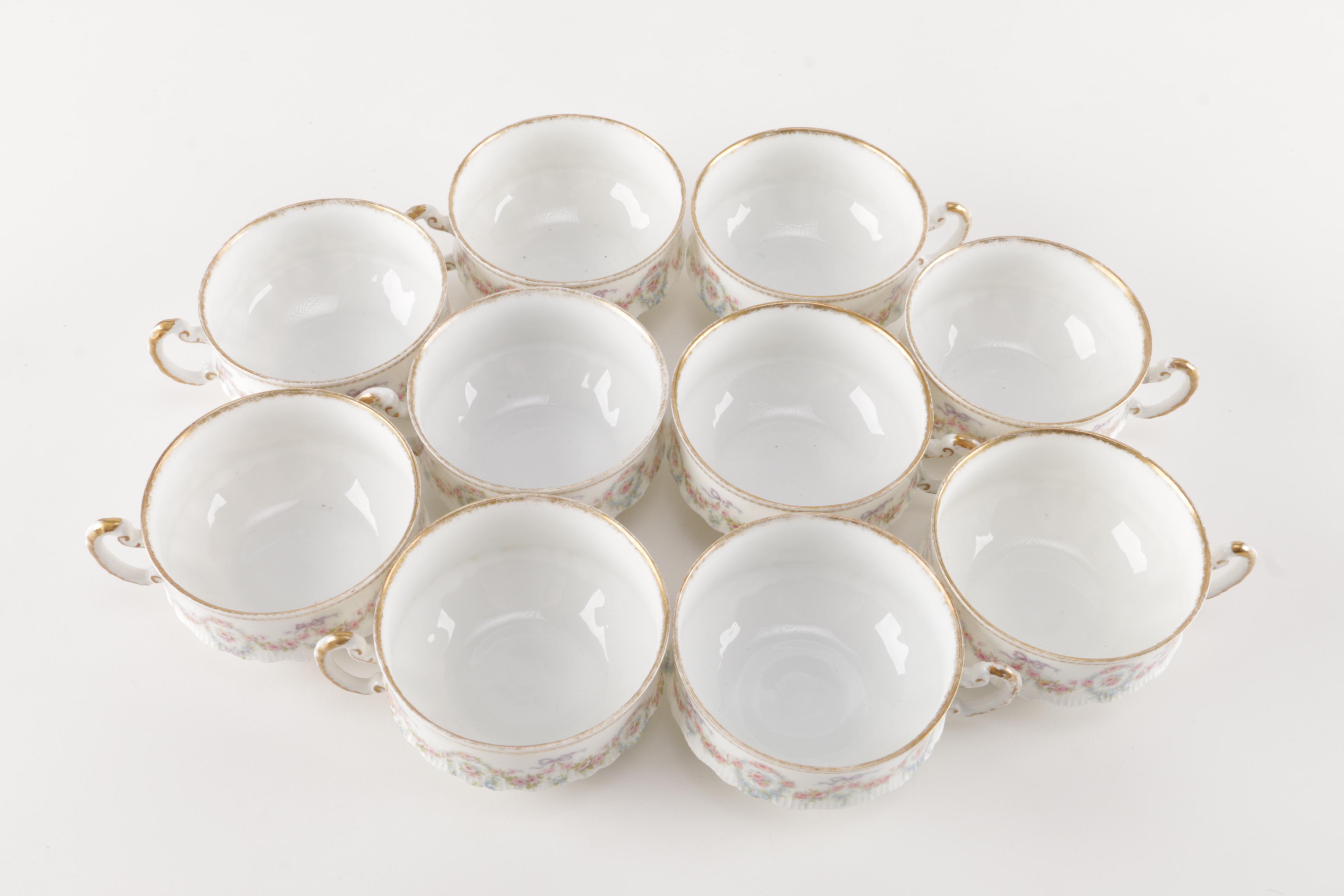 Generous Set of Théodore Haviland Limoges Porcelain Tableware
