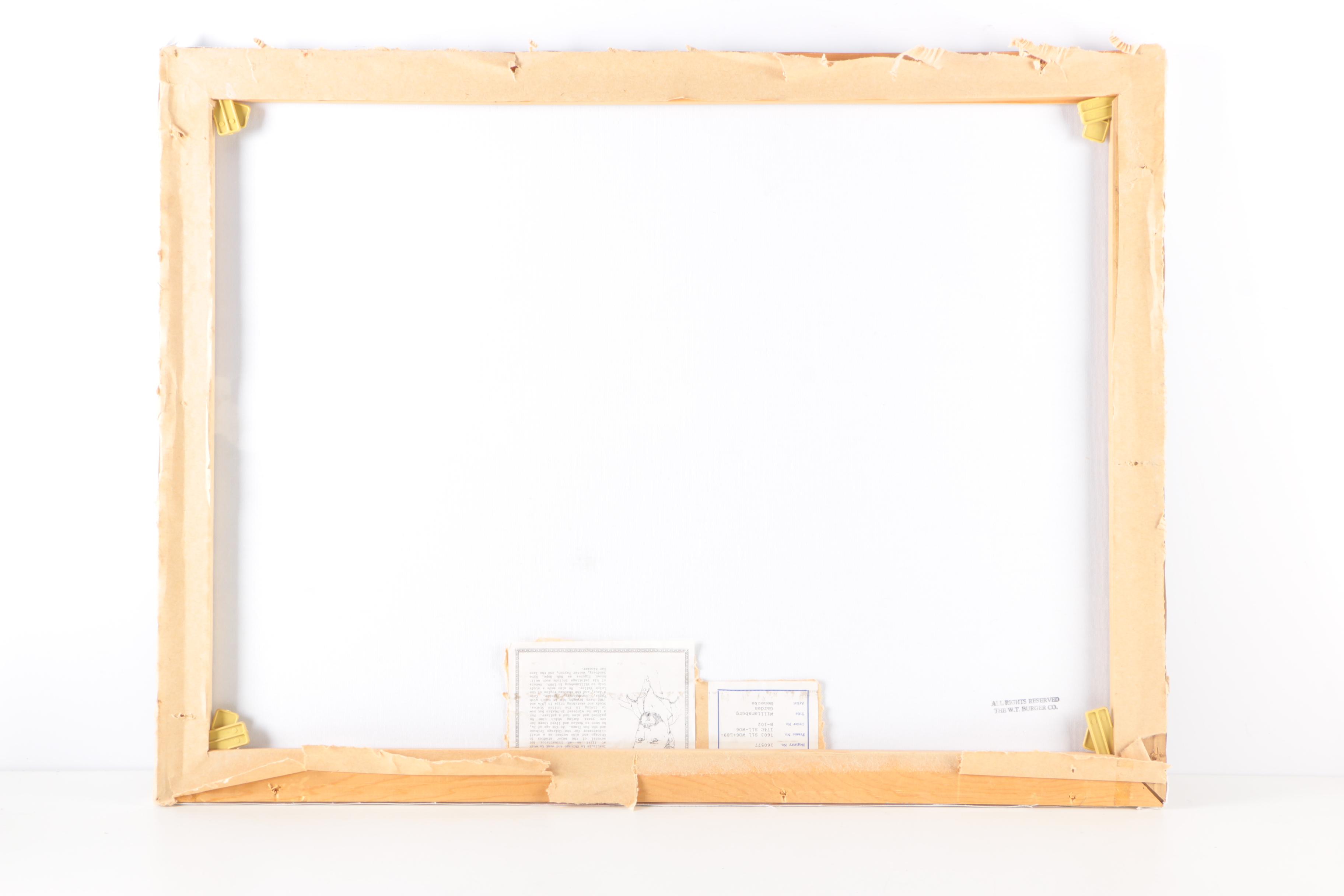 William Benecke Oil Painting on Canvas "WIlliamsburg Garden"