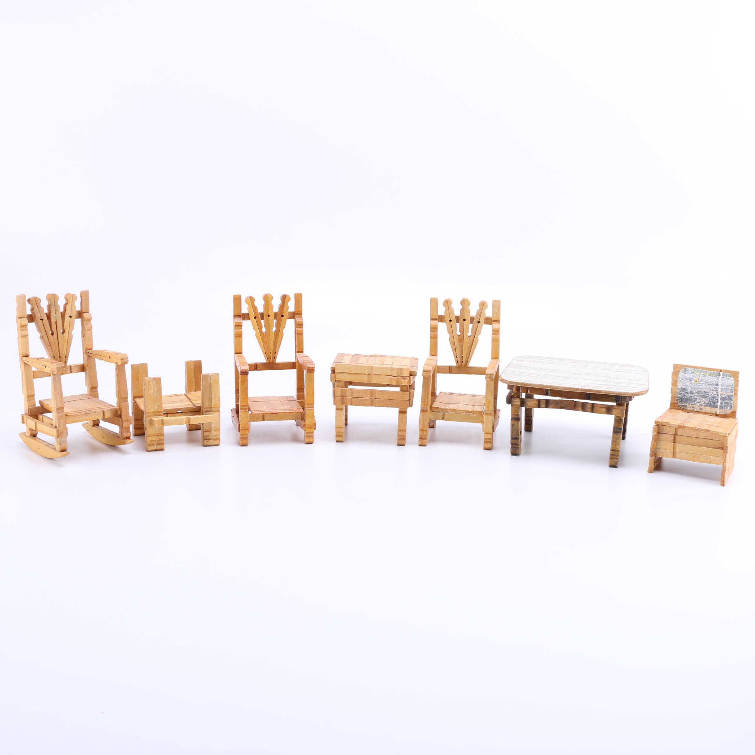 Dollhouse Furniture Chairs and Tables