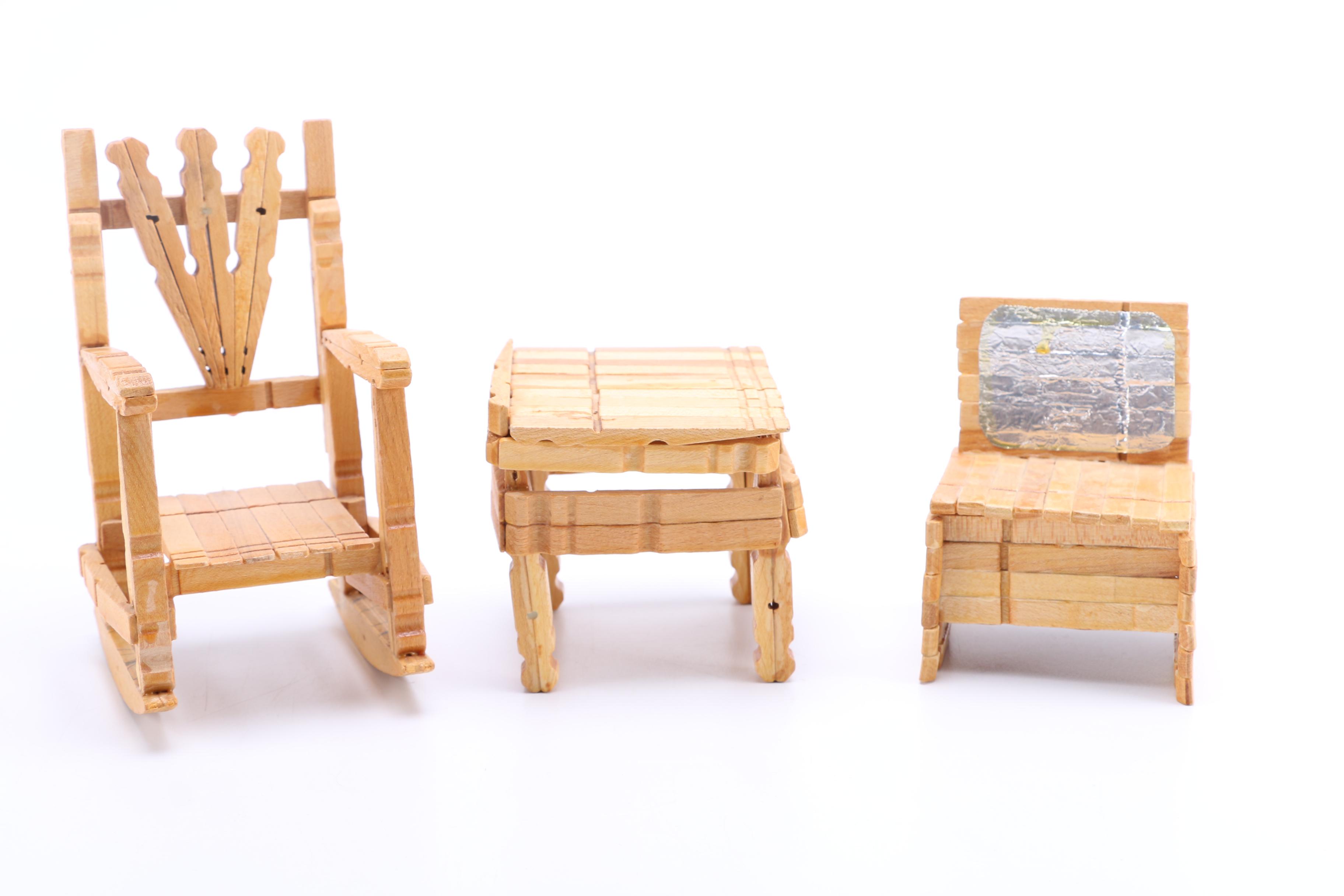 Dollhouse Furniture Chairs and Tables