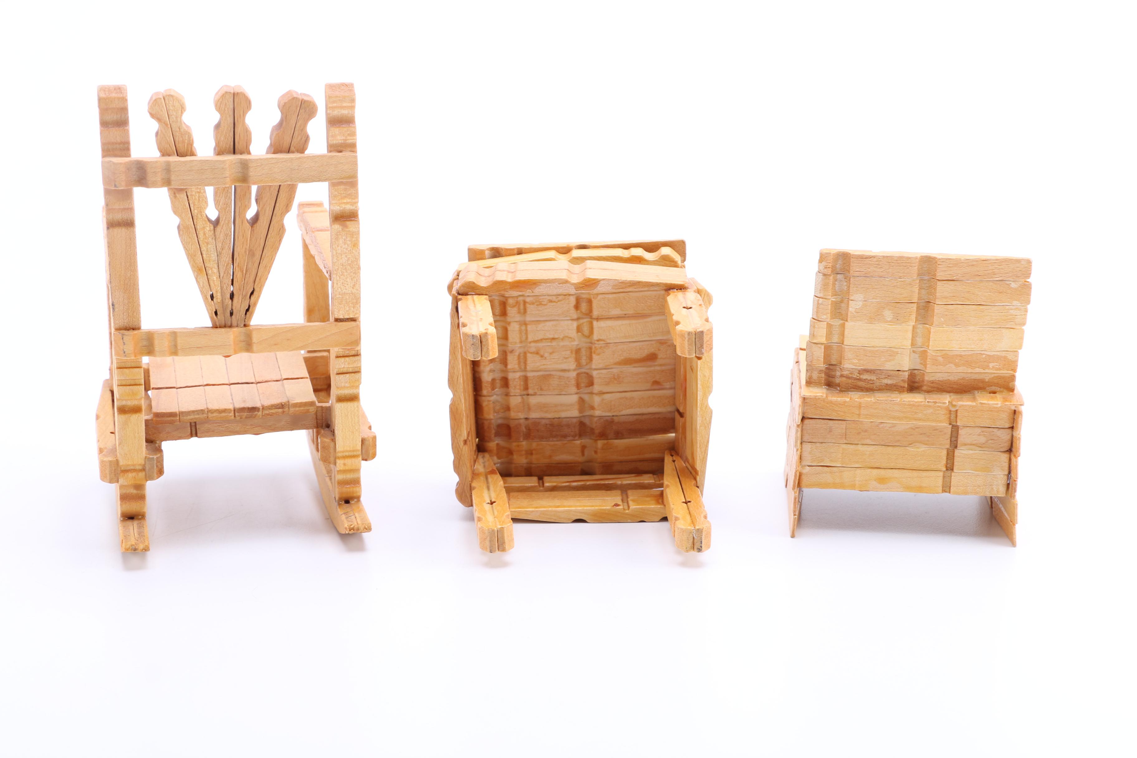 Dollhouse Furniture Chairs and Tables