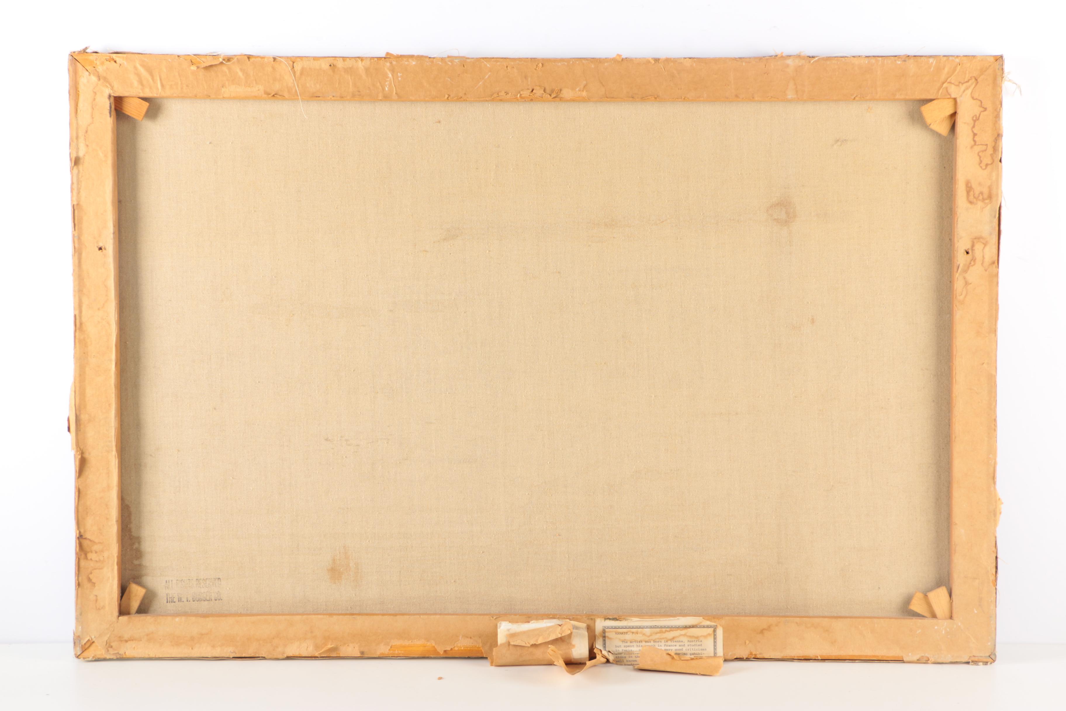 P. Marais Oil Painting on Canvas Seascape