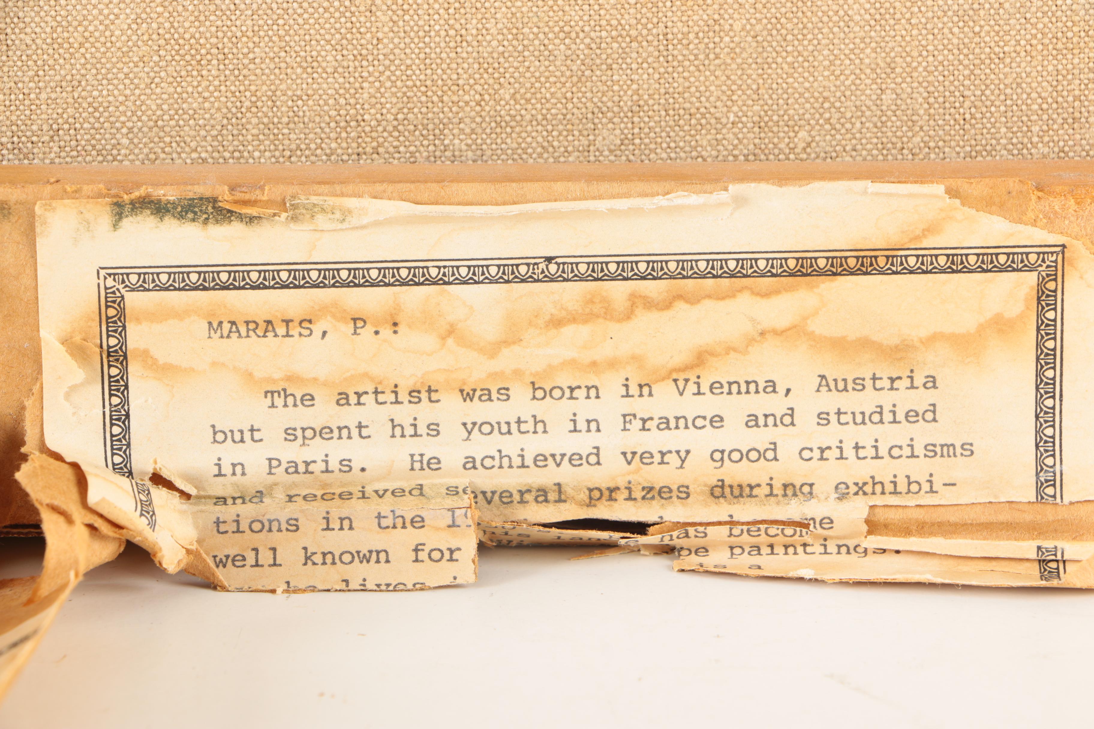 P. Marais Oil Painting on Canvas Seascape