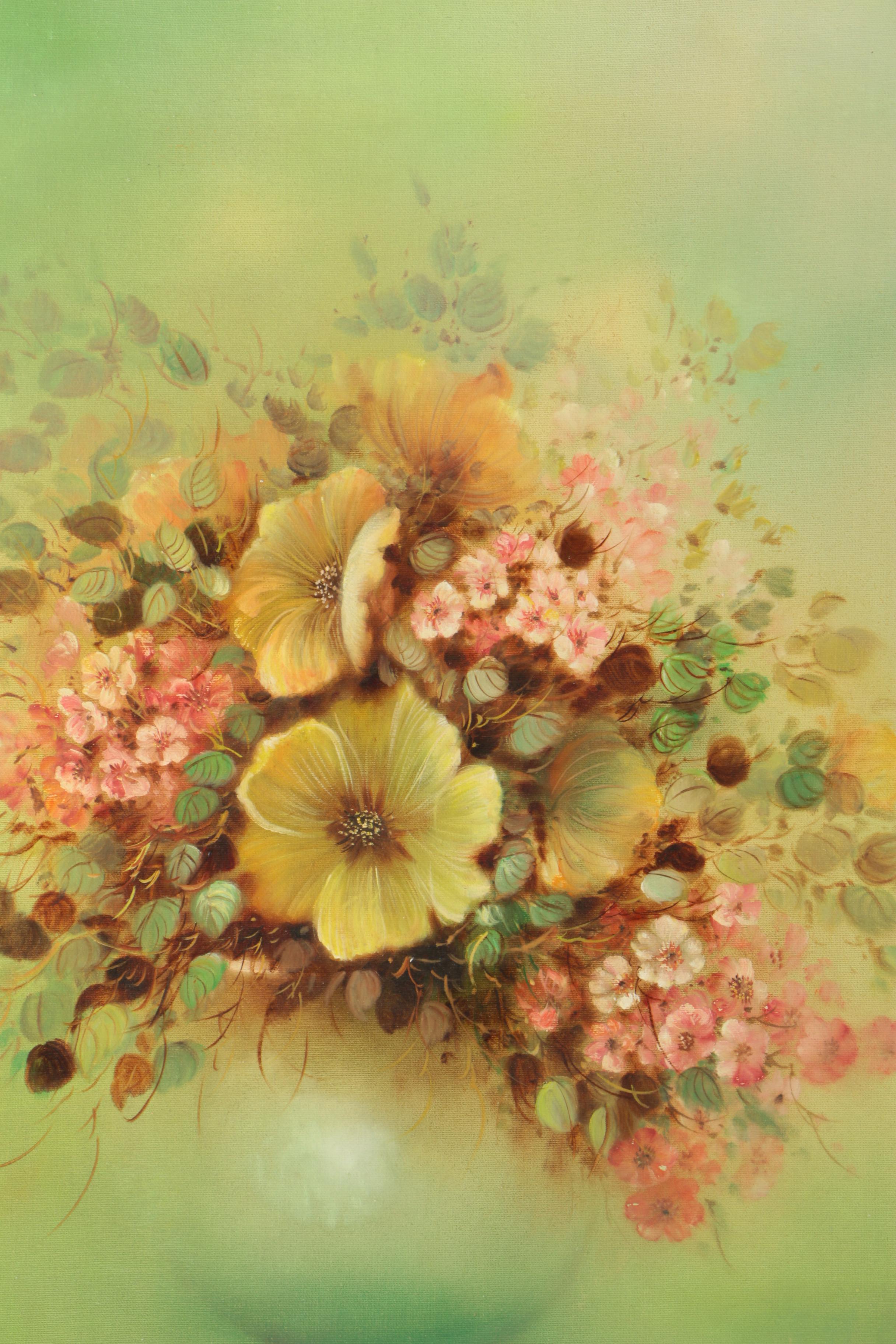 Angelica Marotta Oil Painting on Canvas "Flowers"