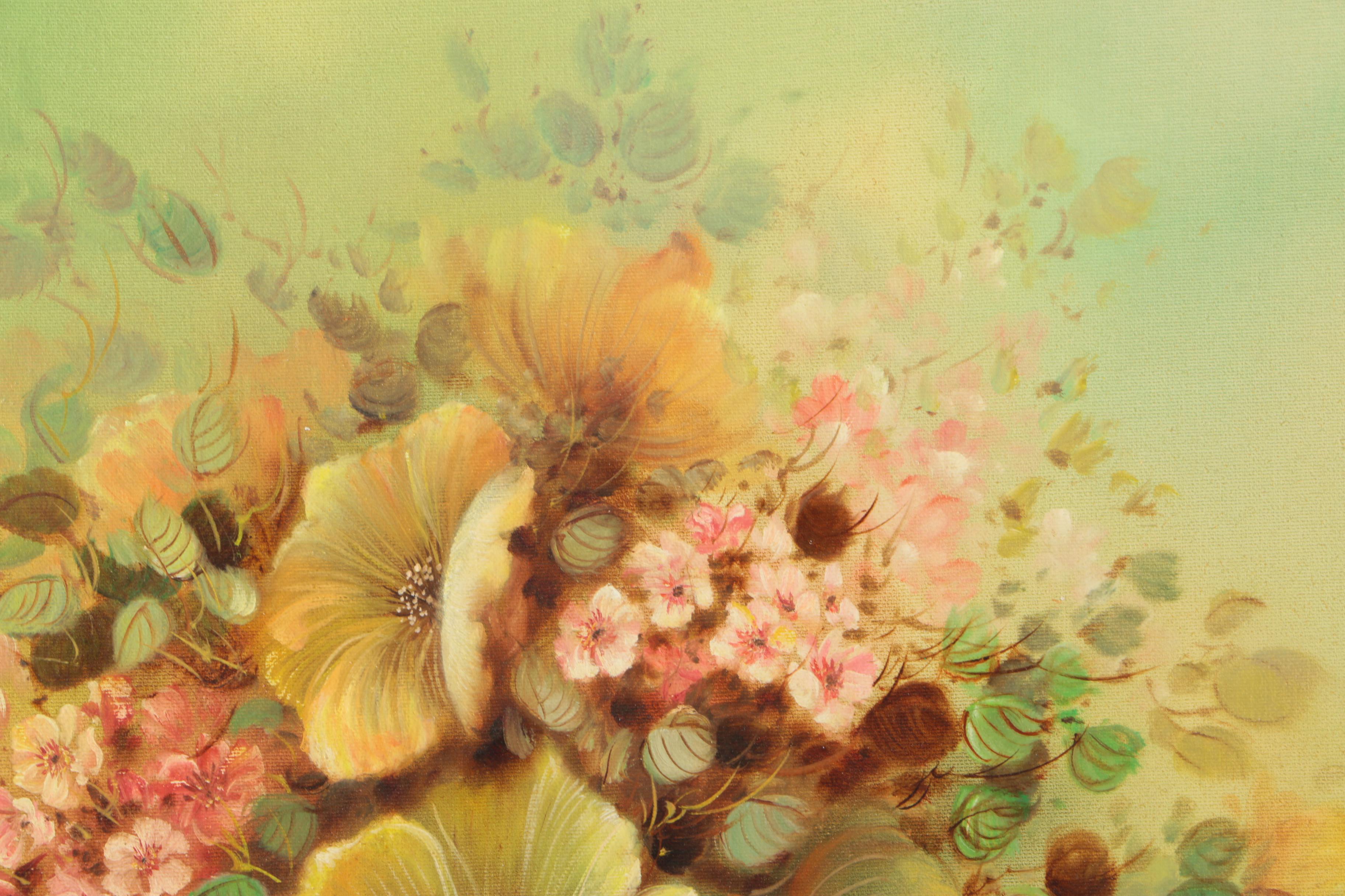 Angelica Marotta Oil Painting on Canvas "Flowers"