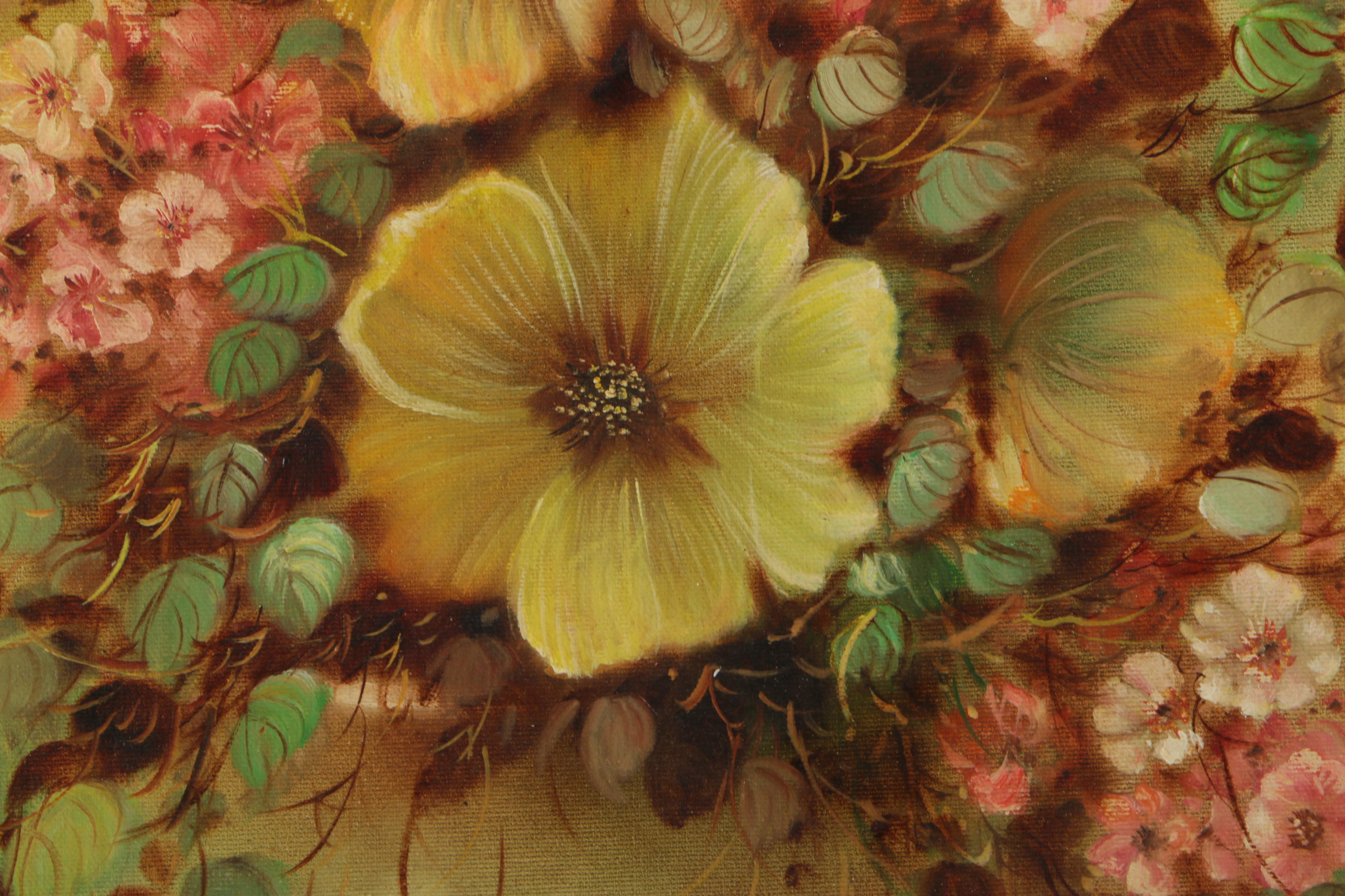 Angelica Marotta Oil Painting on Canvas "Flowers"