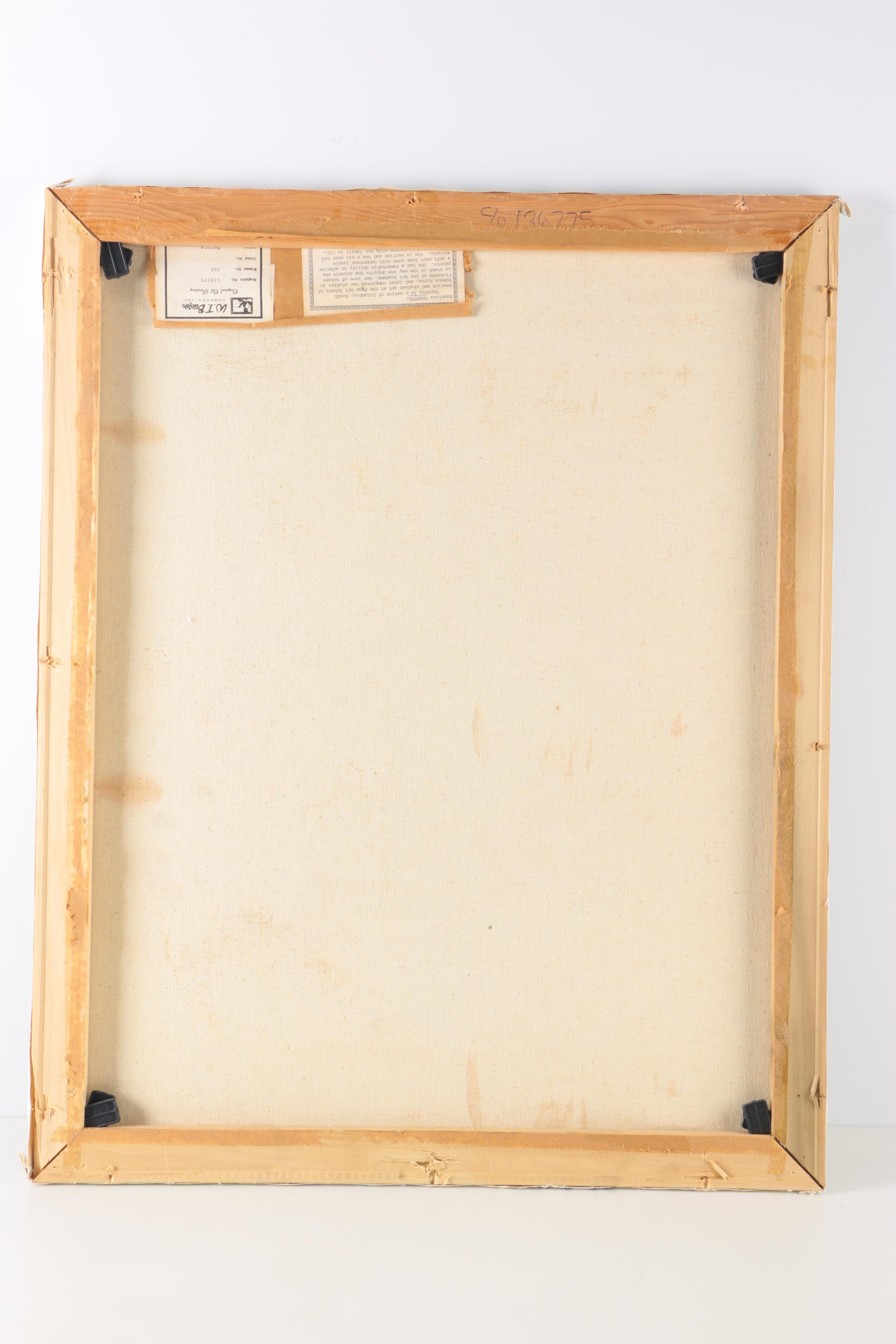 Angelica Marotta Oil Painting on Canvas "Flowers"