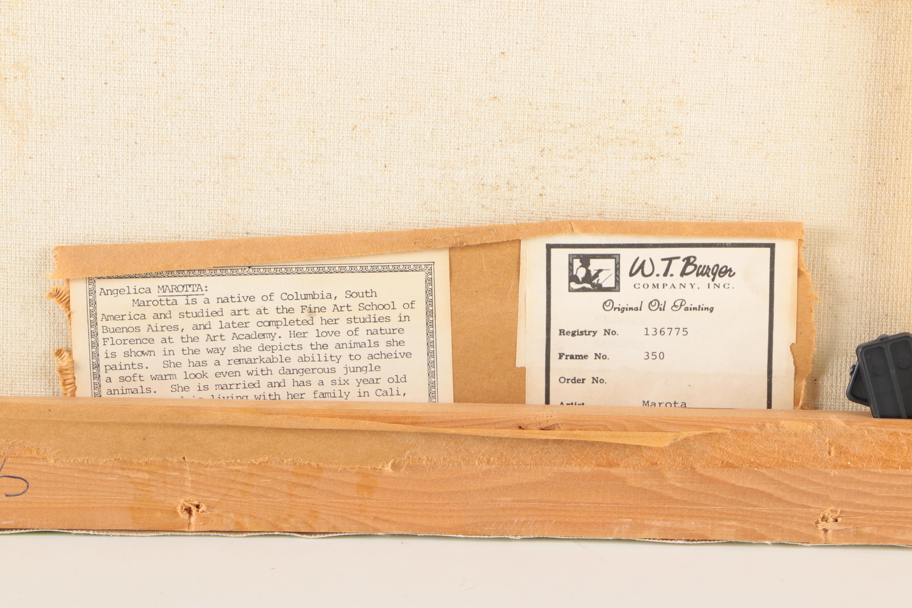 Angelica Marotta Oil Painting on Canvas "Flowers"