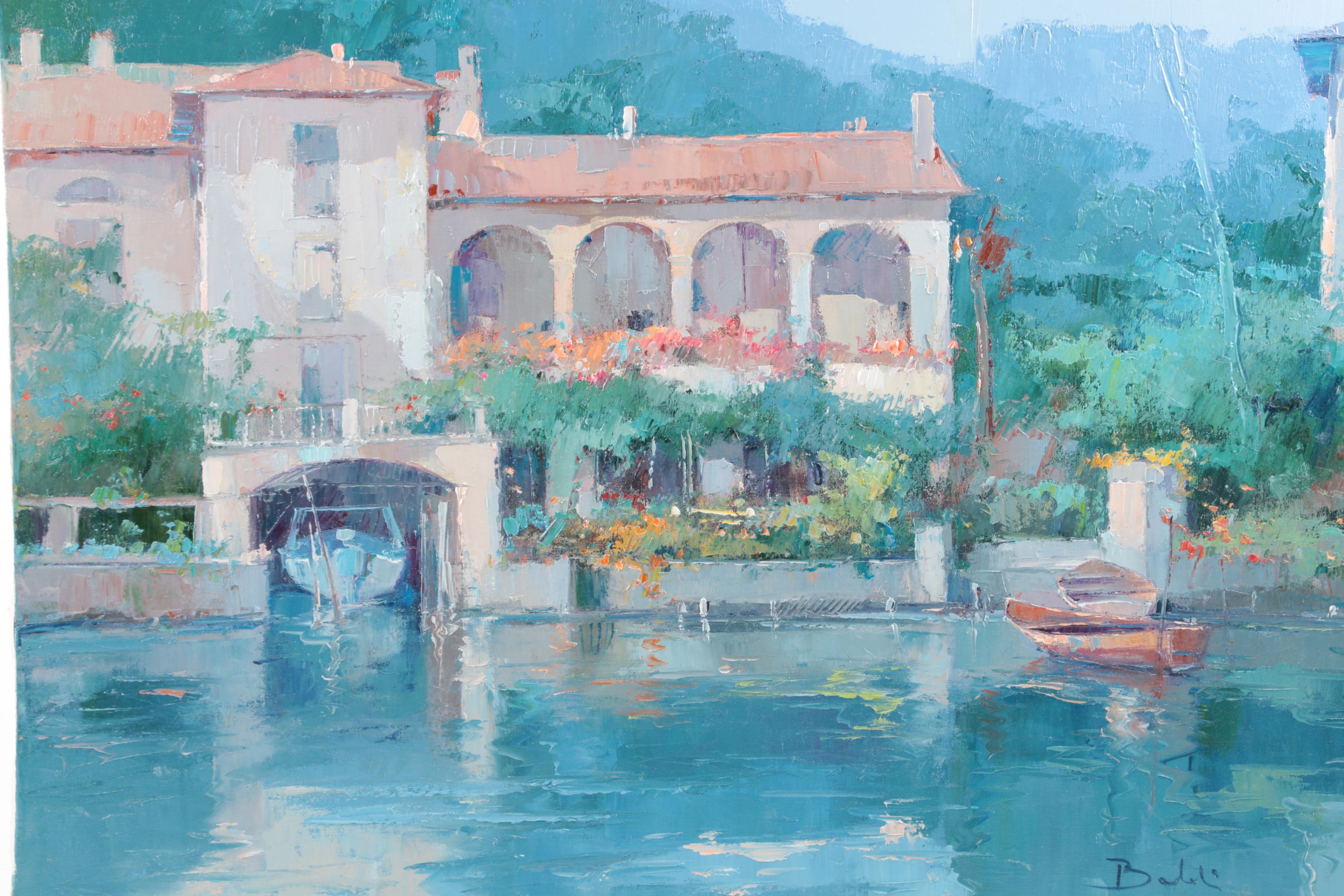 Continental Oil Painting on Canvas by Baldi