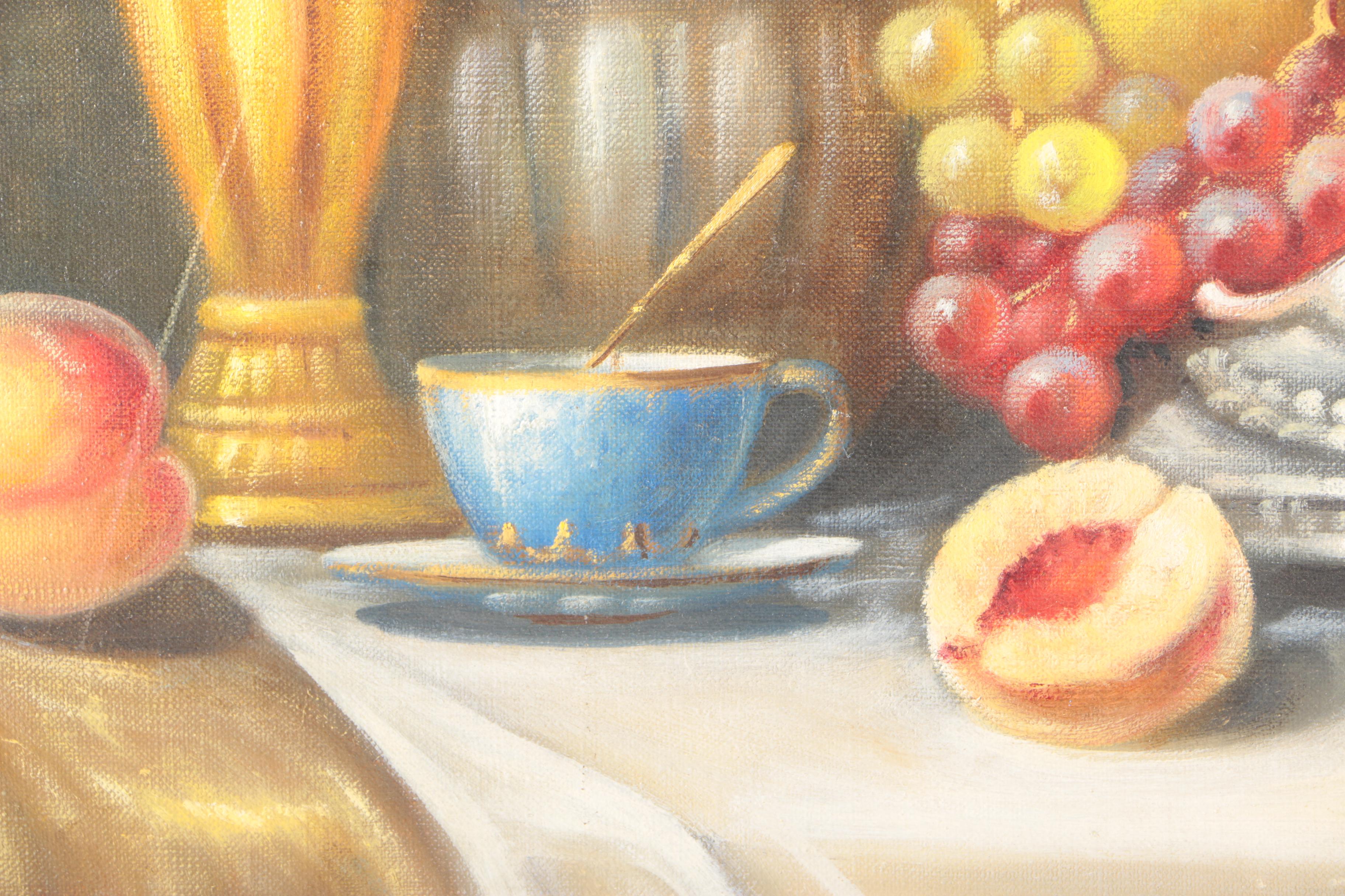 Paldeak Oil Painting on Canvas Neolassical Style Still Life
